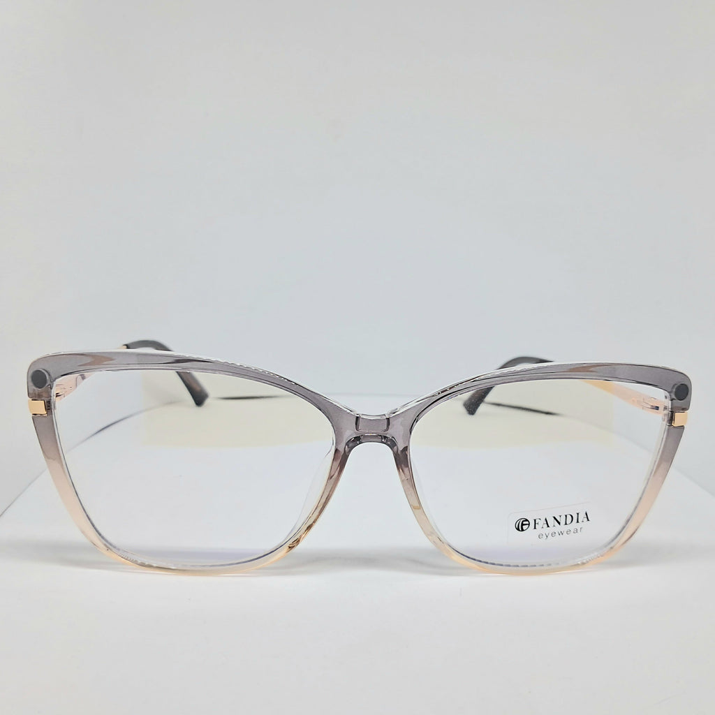 Clip-ons Cat-eye transparentes