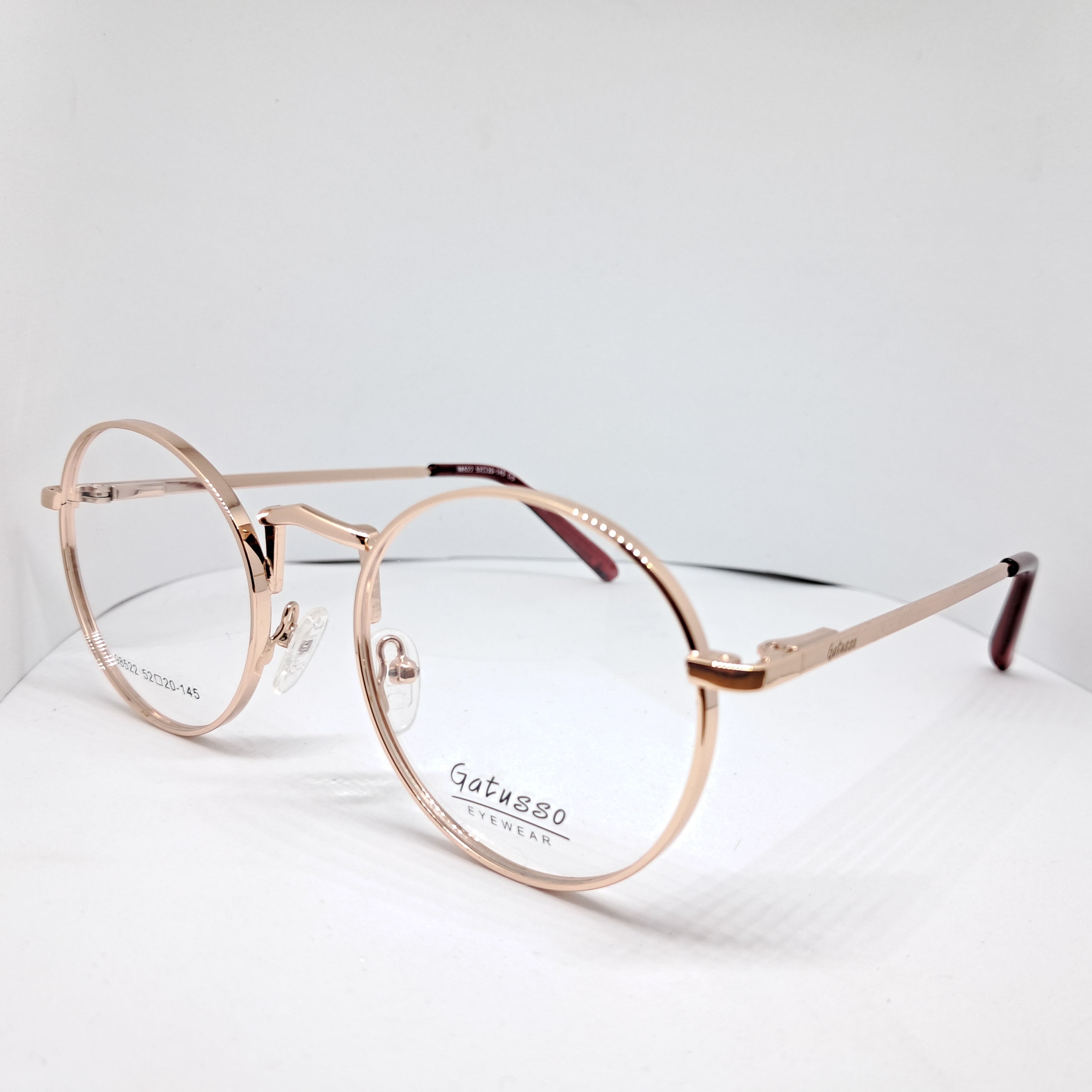 Metallic round cobre