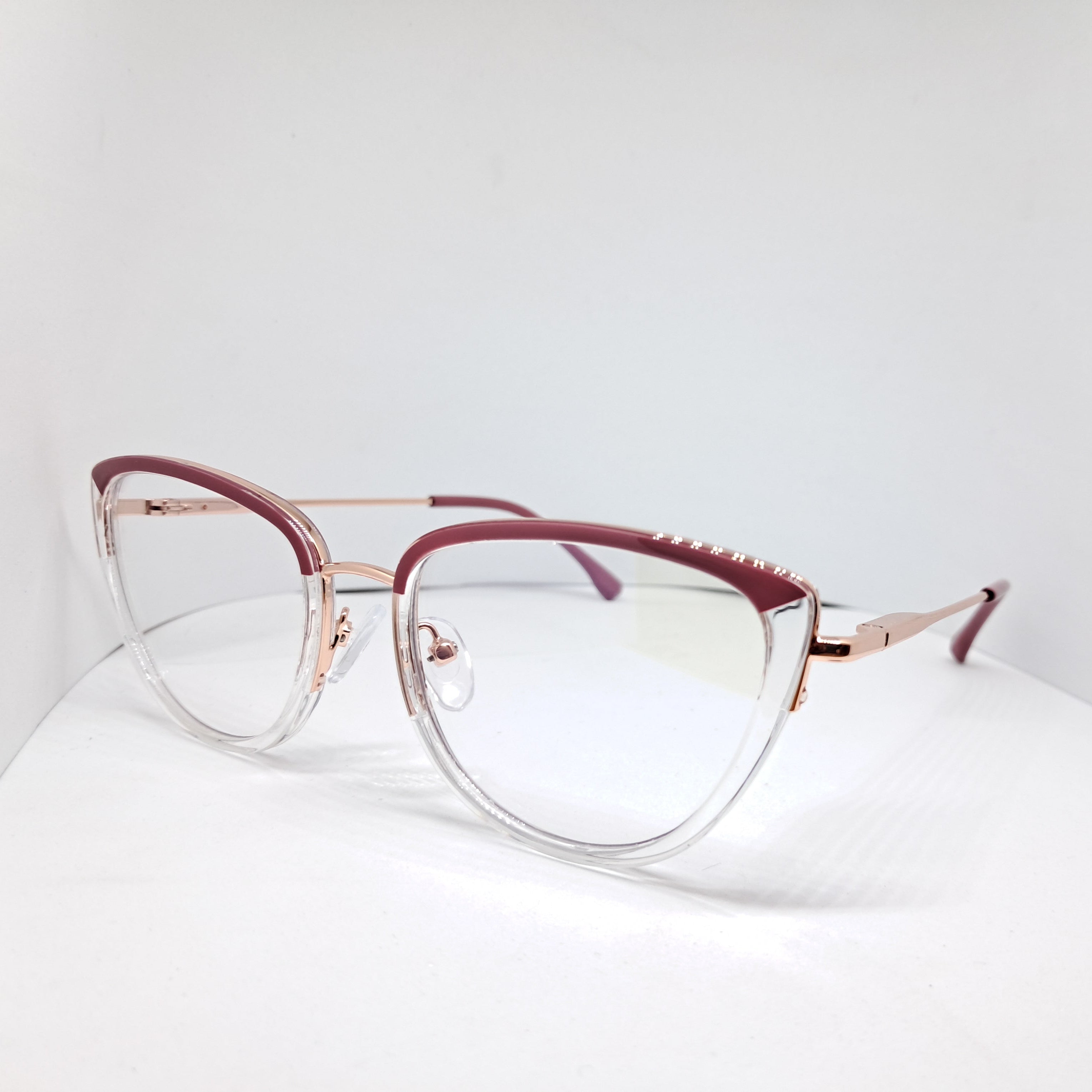 Cat-eye transparent pink