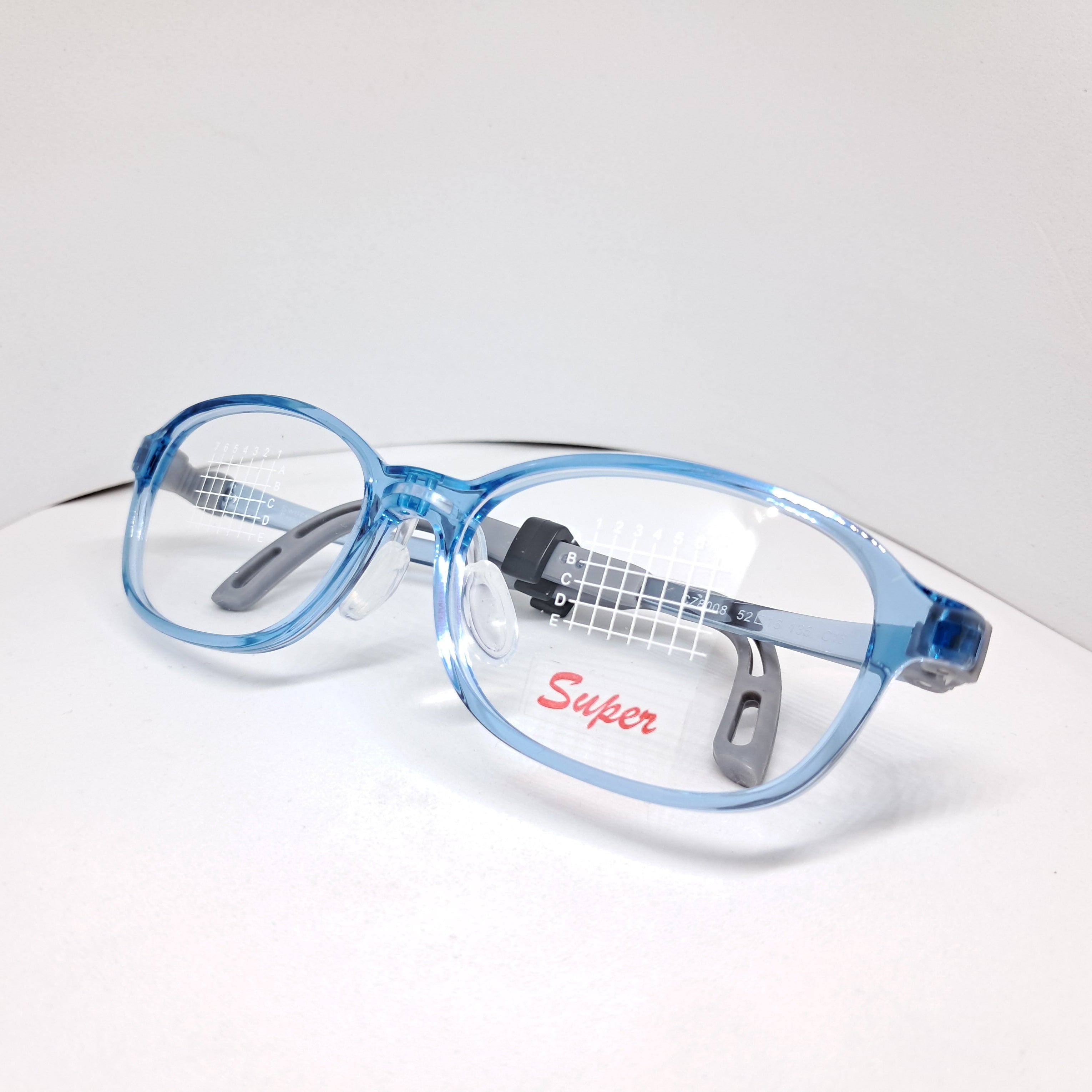 Grey rectangle kids azul