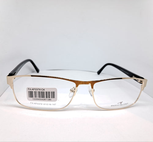 Angelo Falconi gold metallic partially rectangle