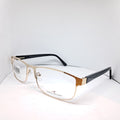 Angelo Falconi gold metallic partially rectangle