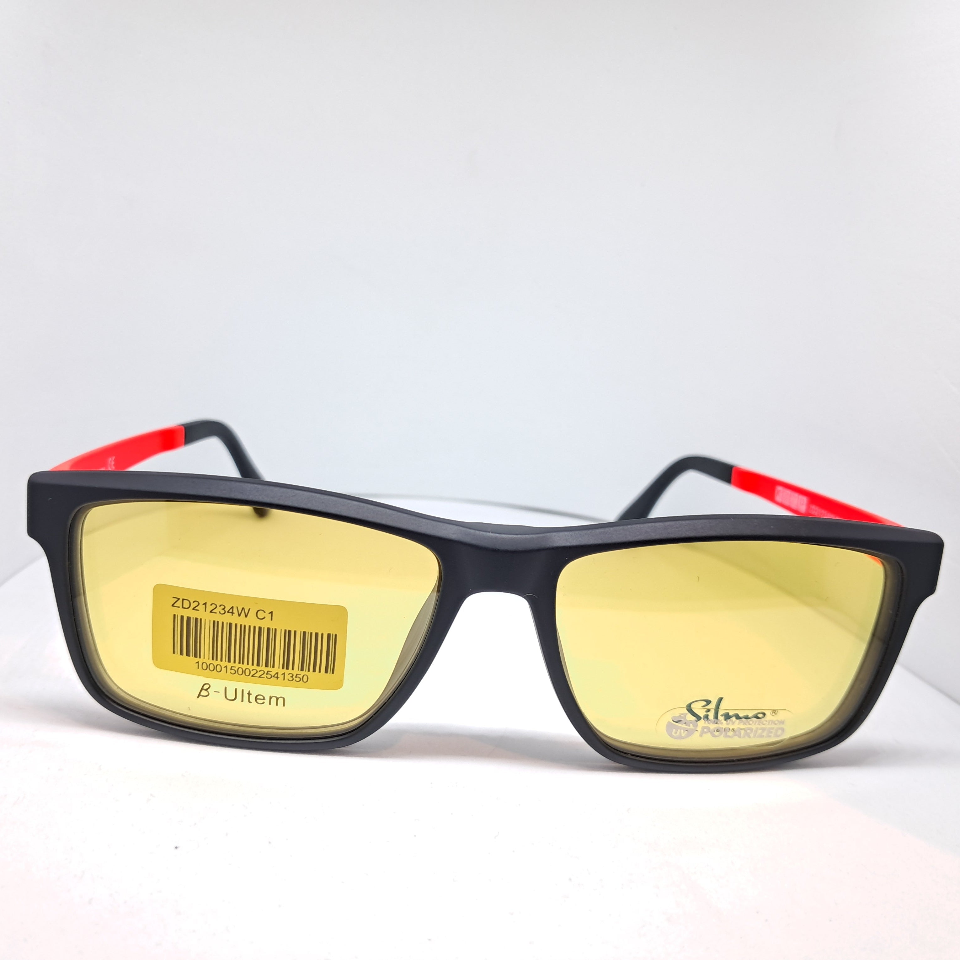 Silmo clip-on sport square negros