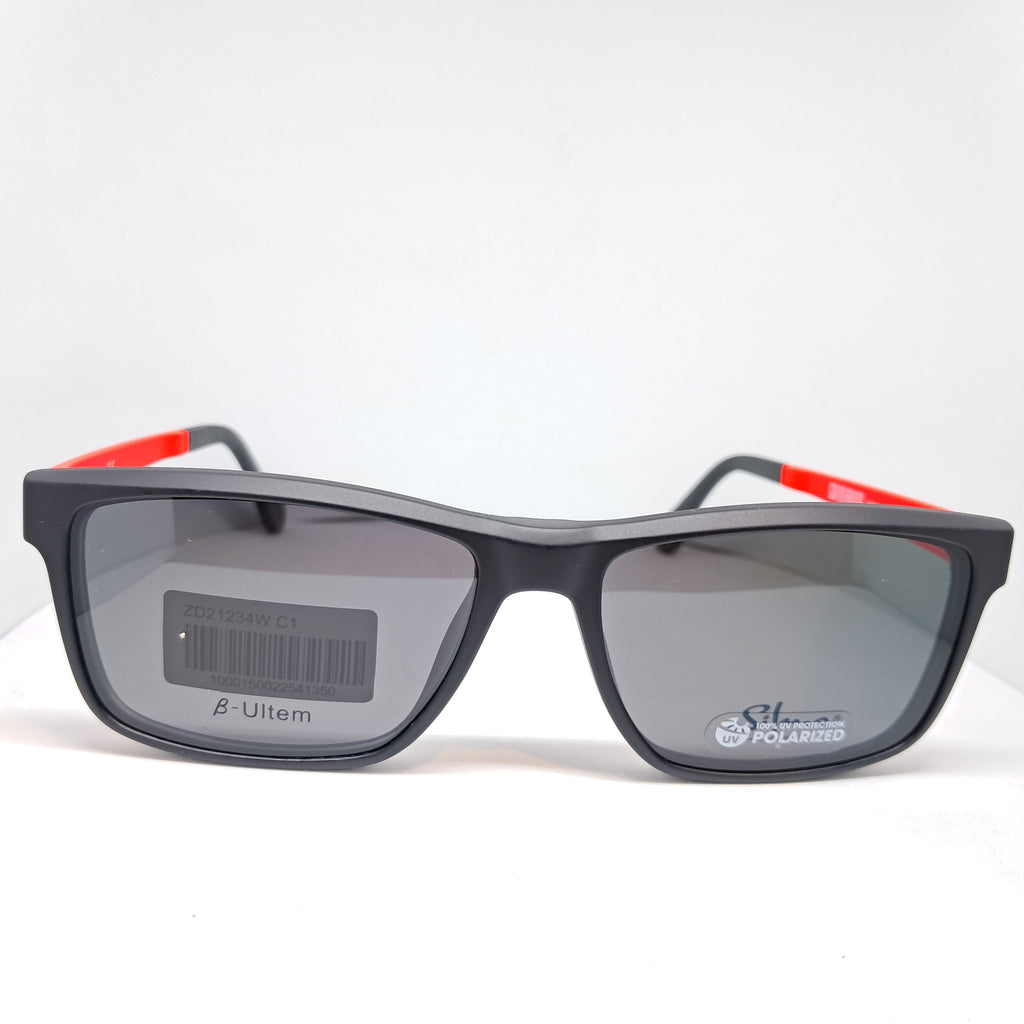 Silmo clip-on sport square negros