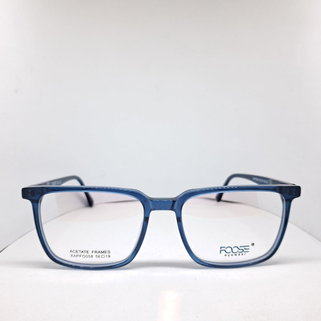 Foose square transparent blue