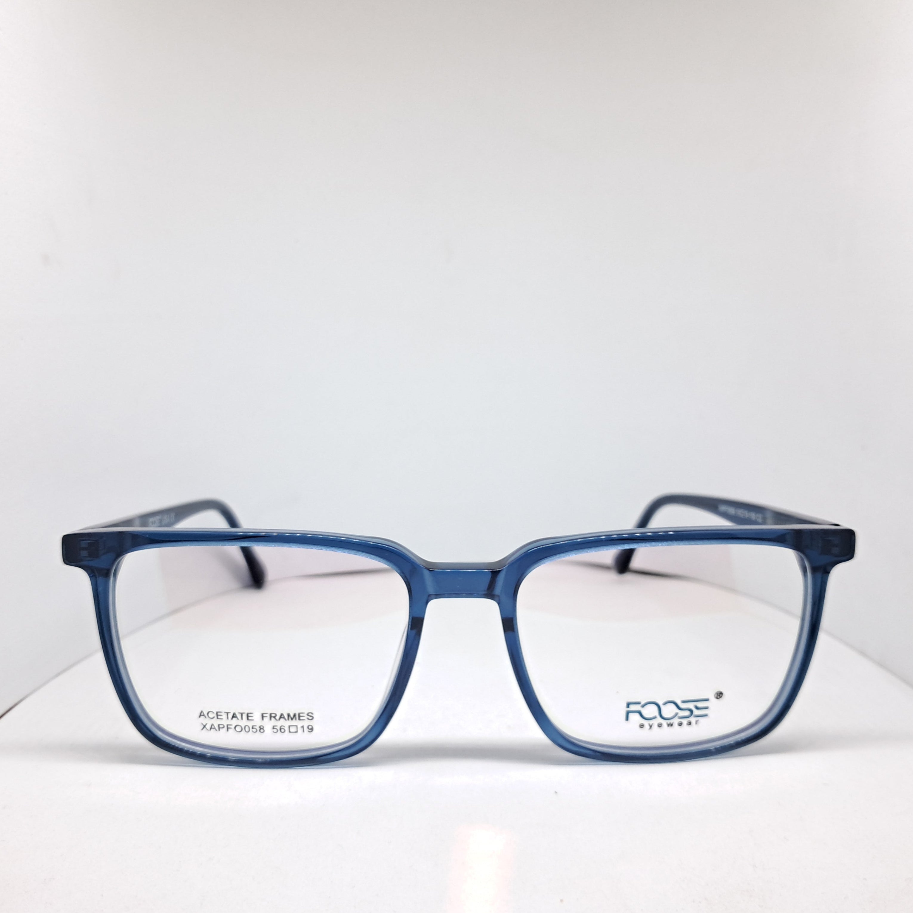 Foose square transparent blue
