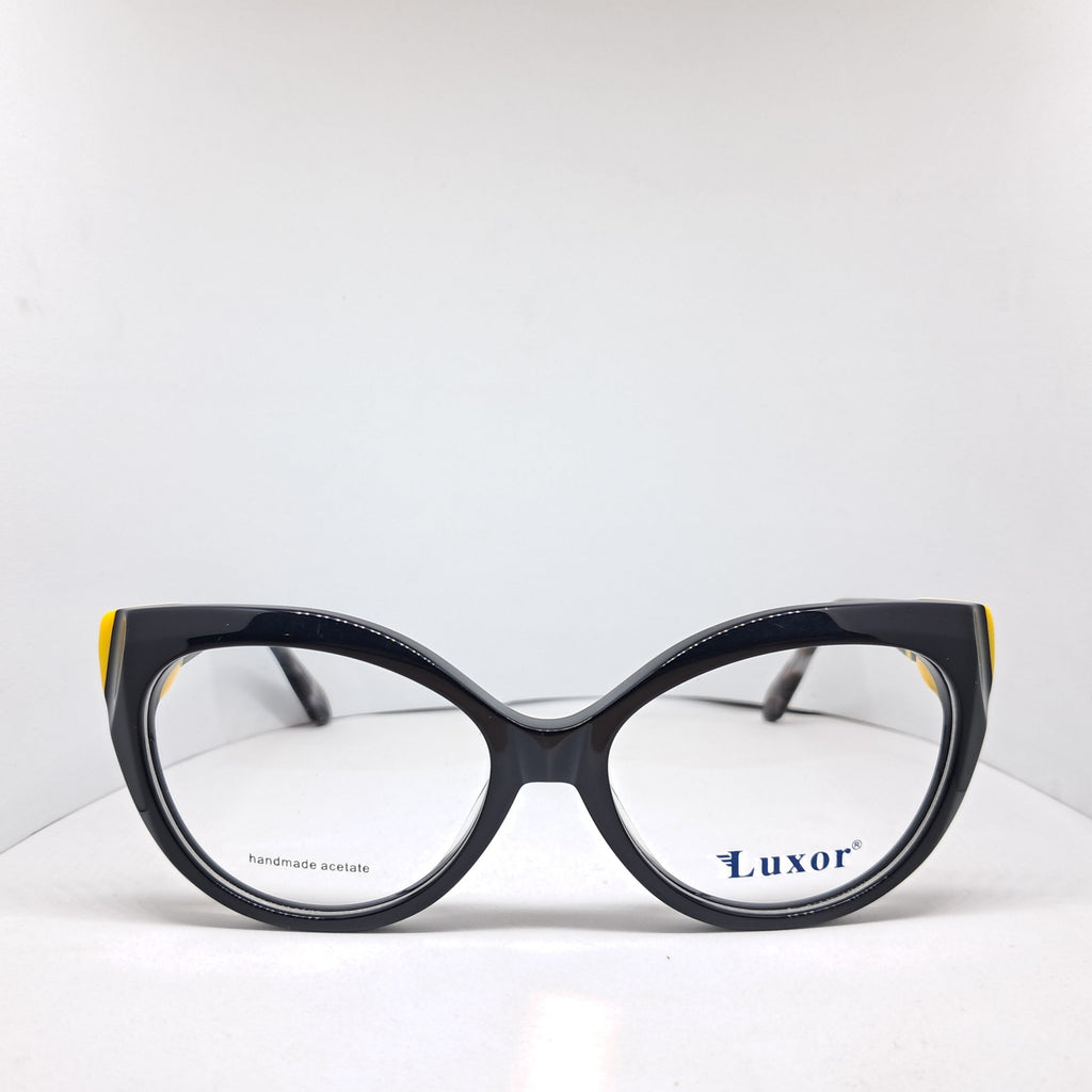 Luxor black cat-eye yellow