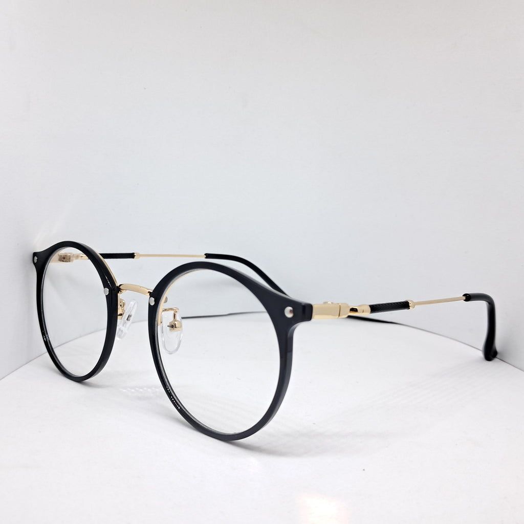 Black round gold