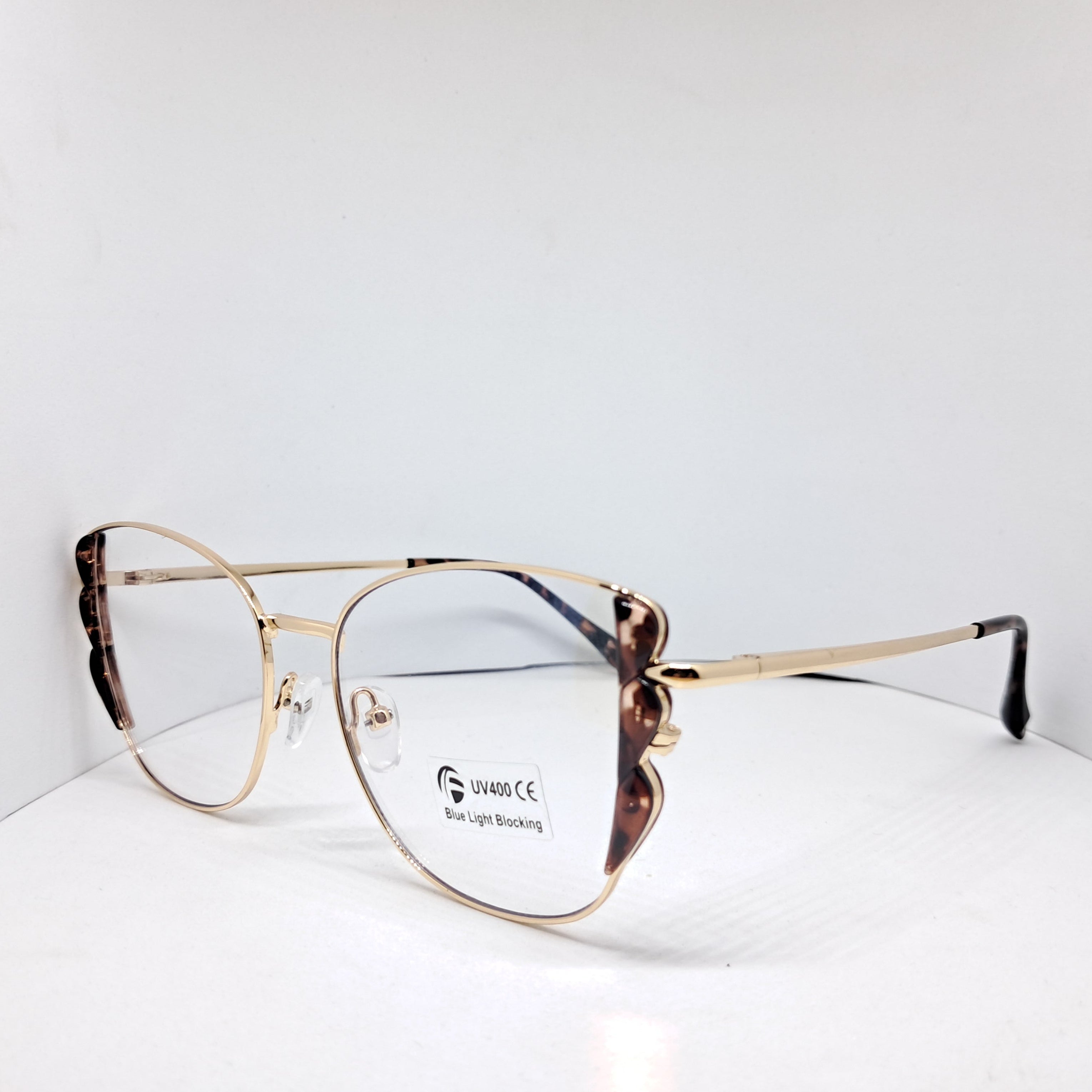 Gold cat-eye carey wings