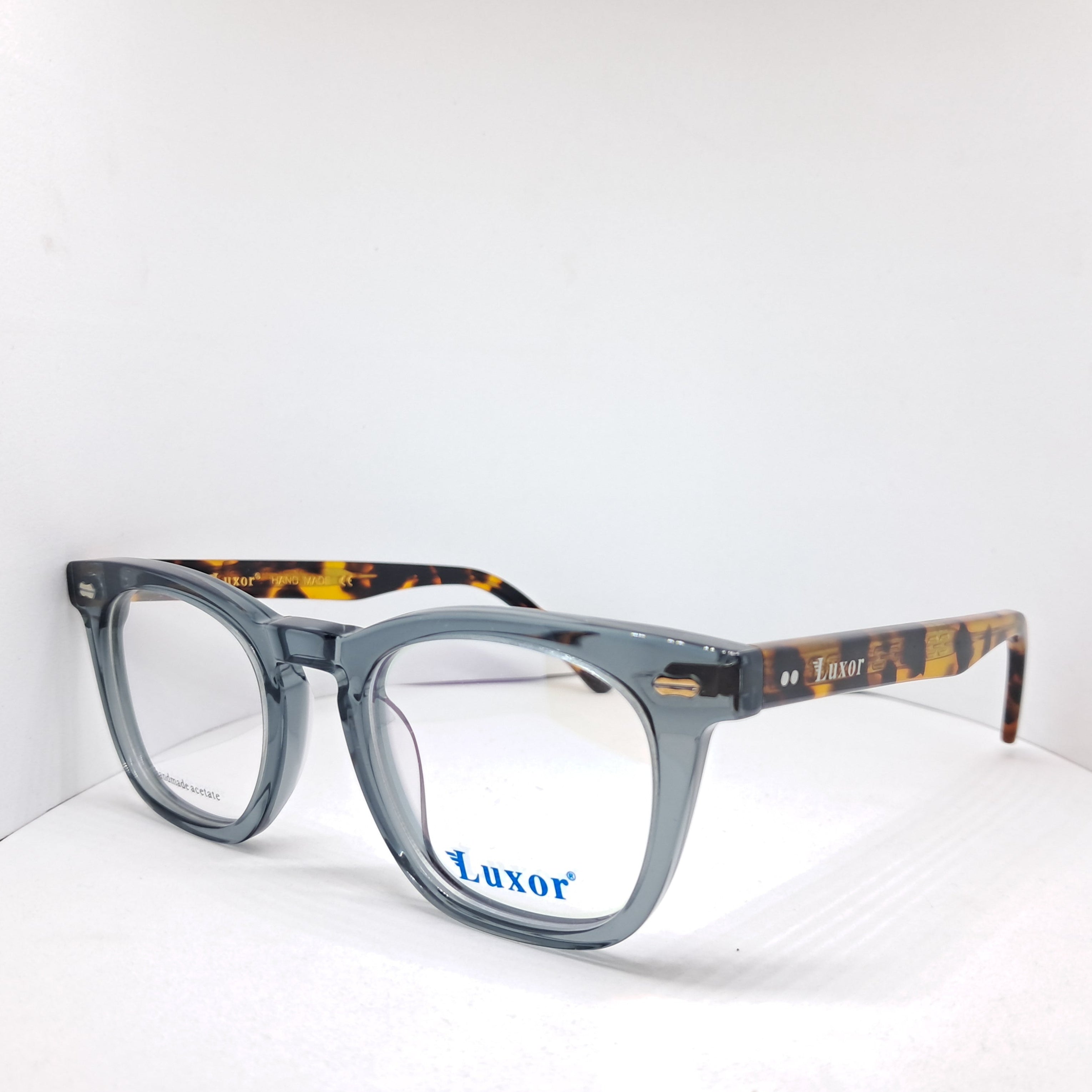 Luxor square transparent blue/carey