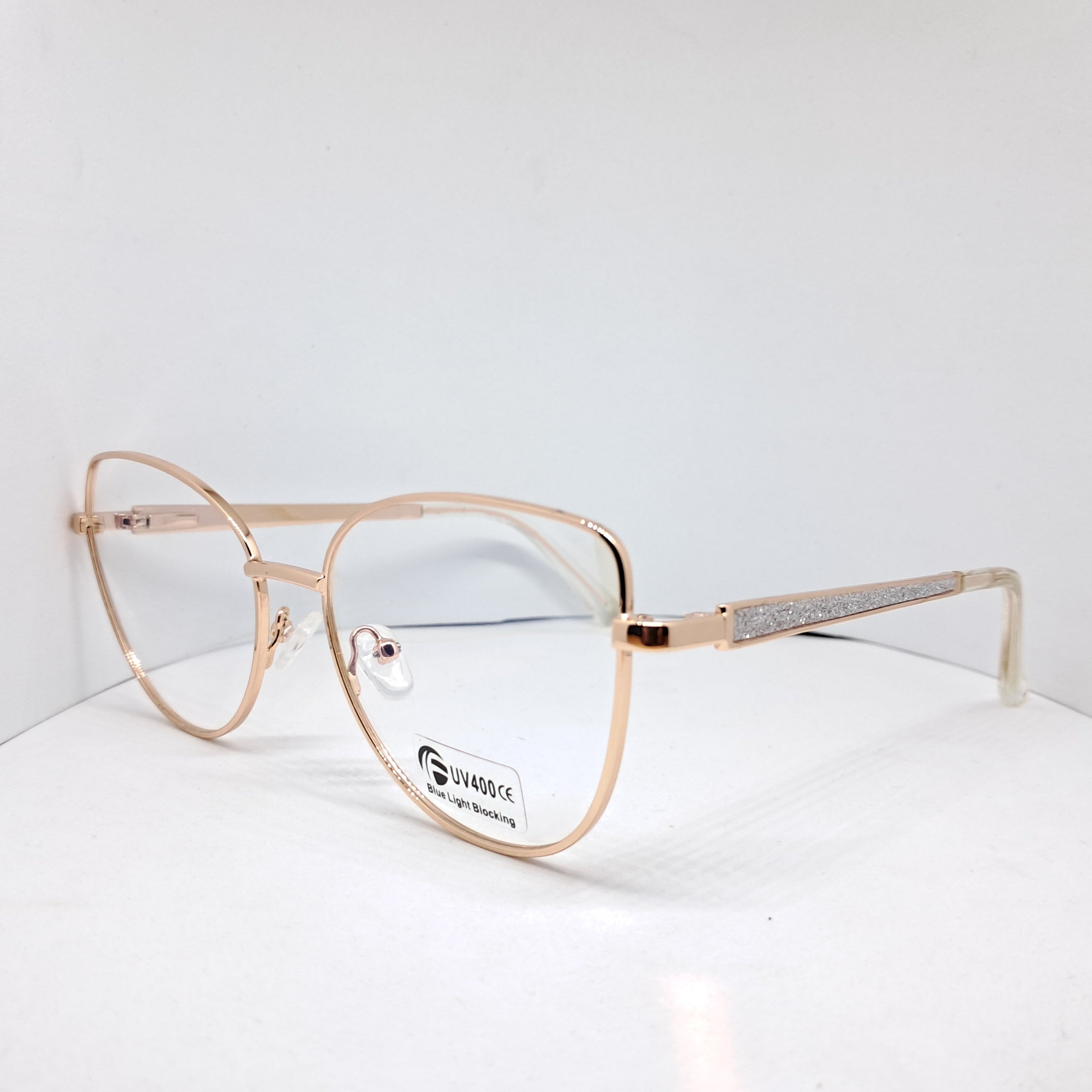 Gold cat-eye brillant shiny