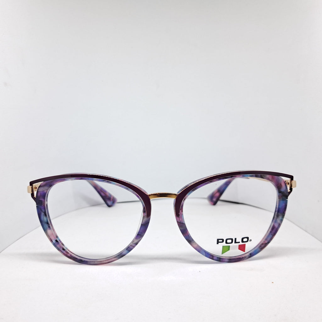 Polo cat-eye marmoleado morado