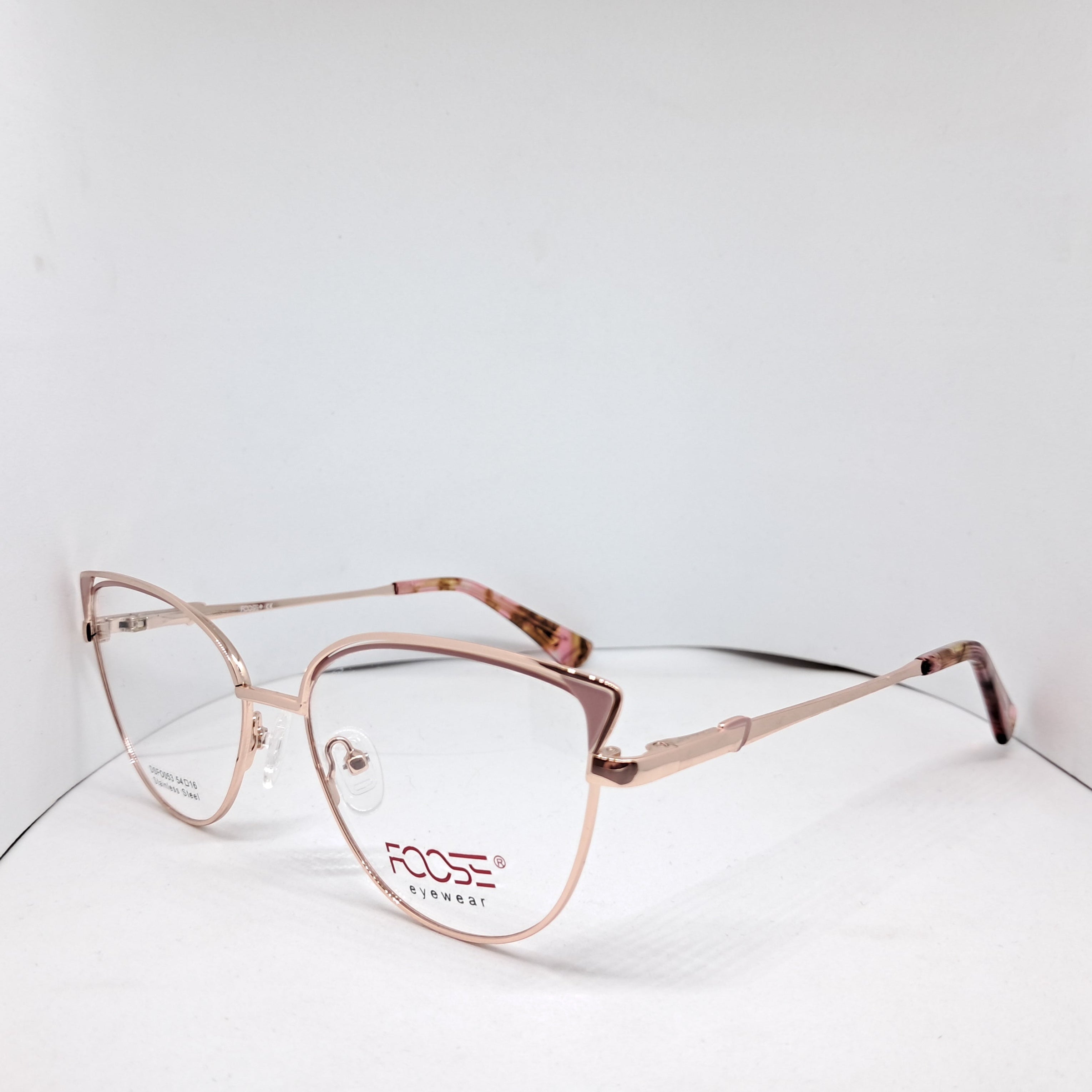 Foose cat-eye metallic rose gold