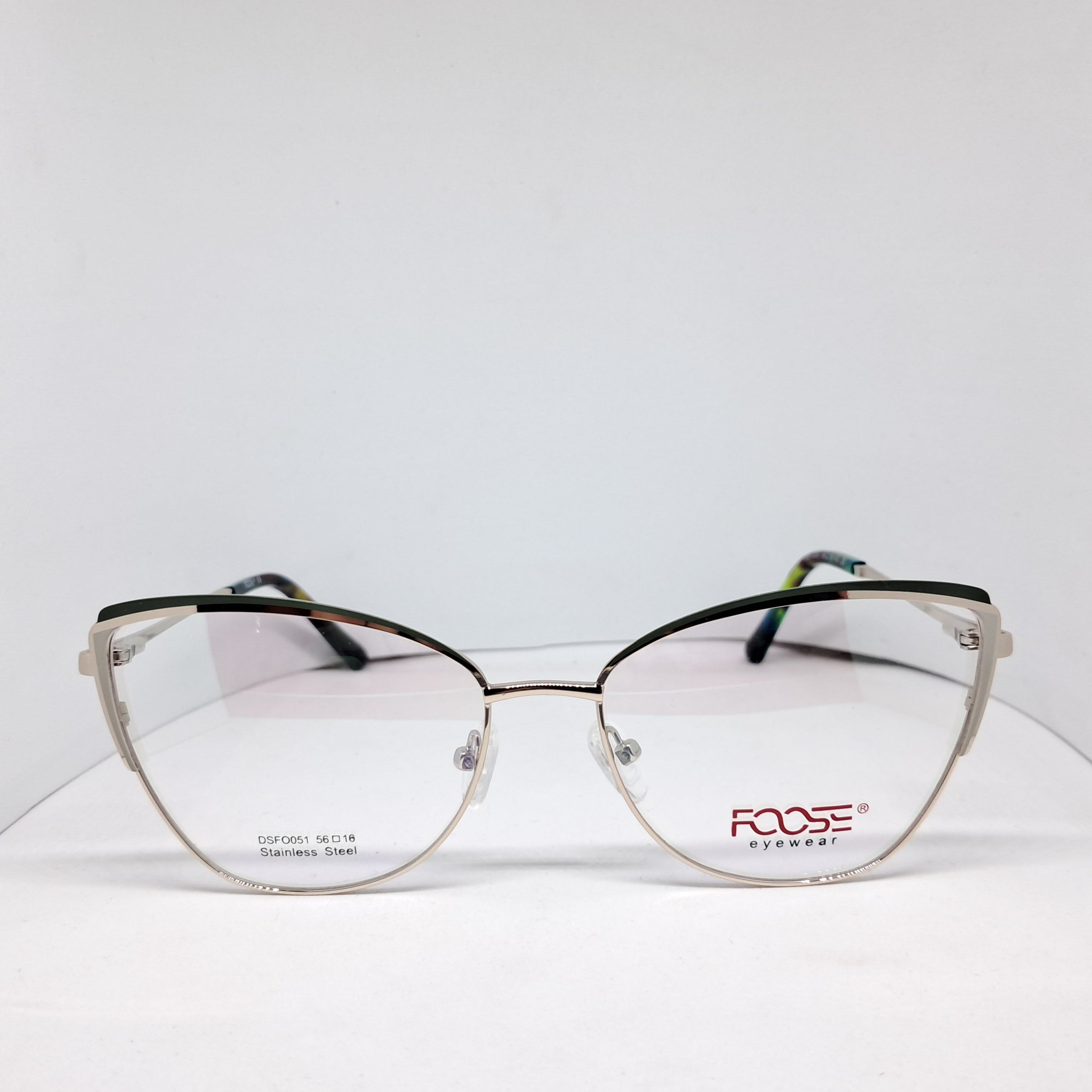 Foose cat-eye metallic silver green