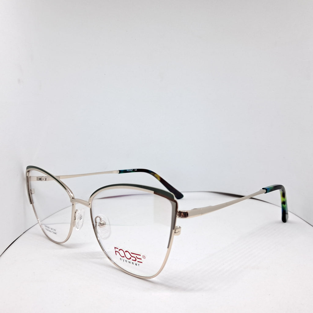 Foose cat-eye metallic silver green