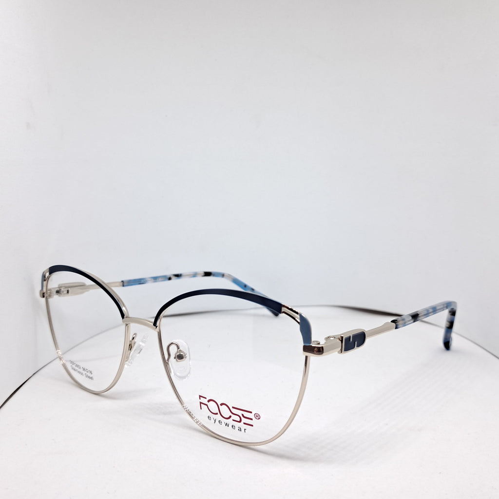 Foose cat-eye metallic silver blue
