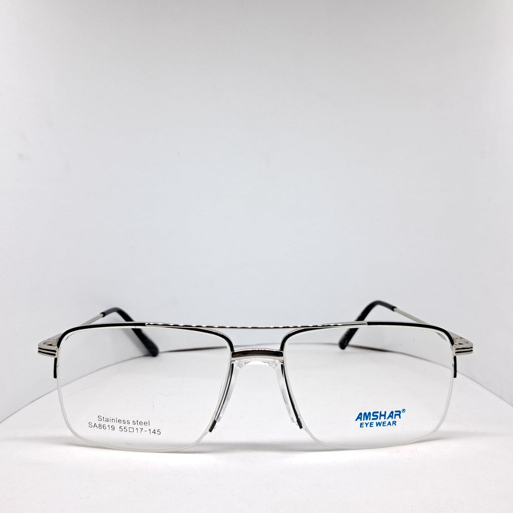 Amshar silver square aviator