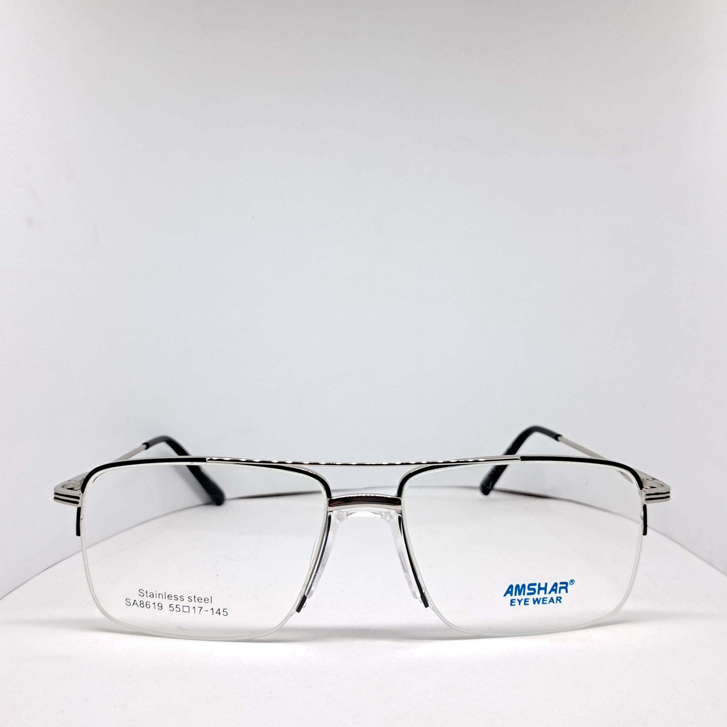 Amshar silver square aviator