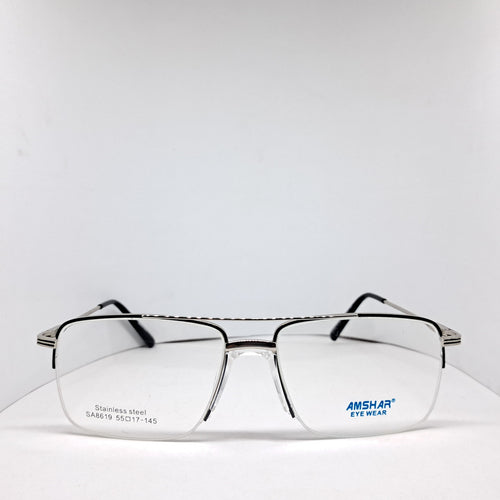 Amshar silver square aviator