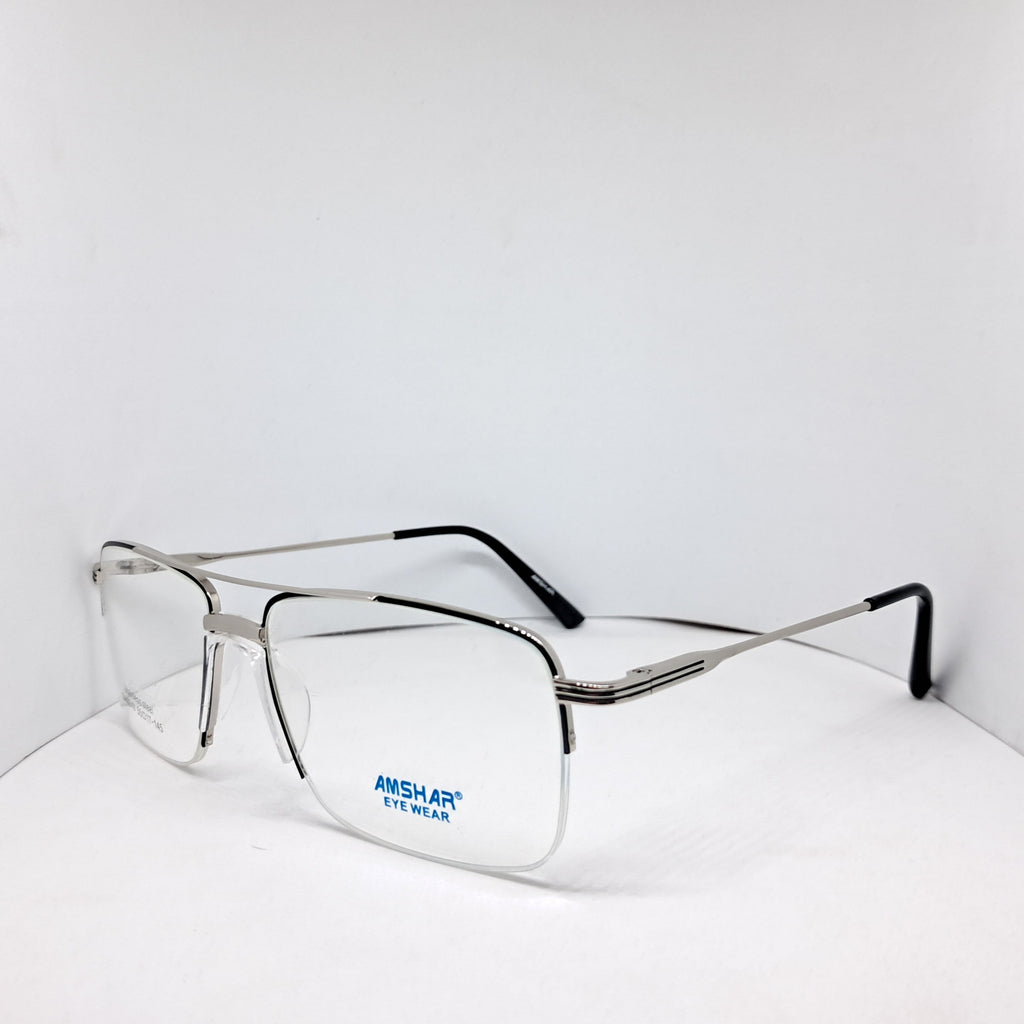 Amshar silver square aviator