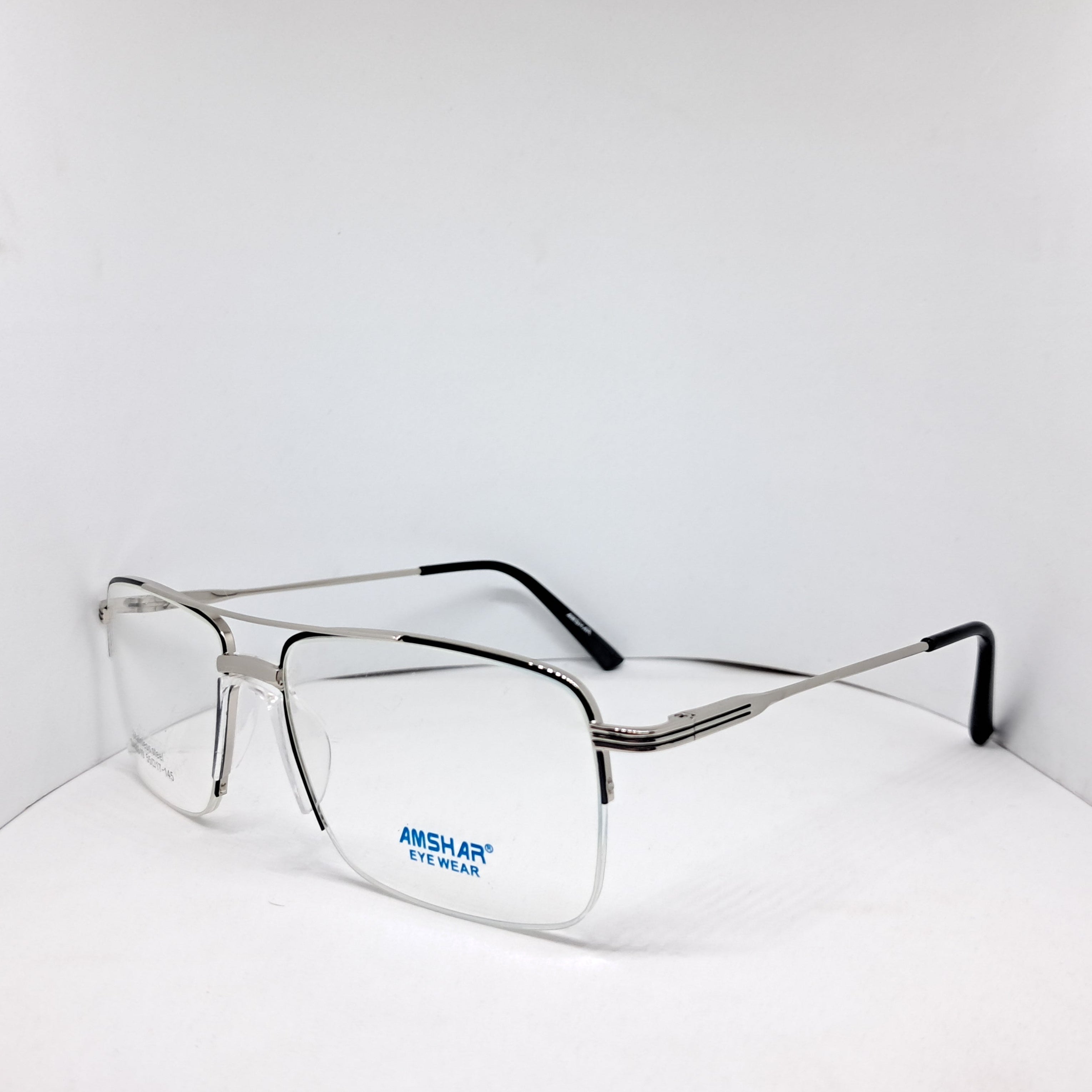 Amshar silver square aviator