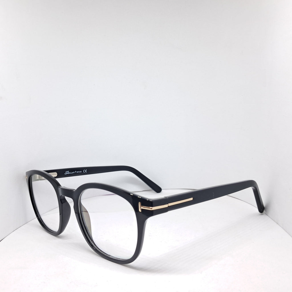 Silmo clip-on round black/gold