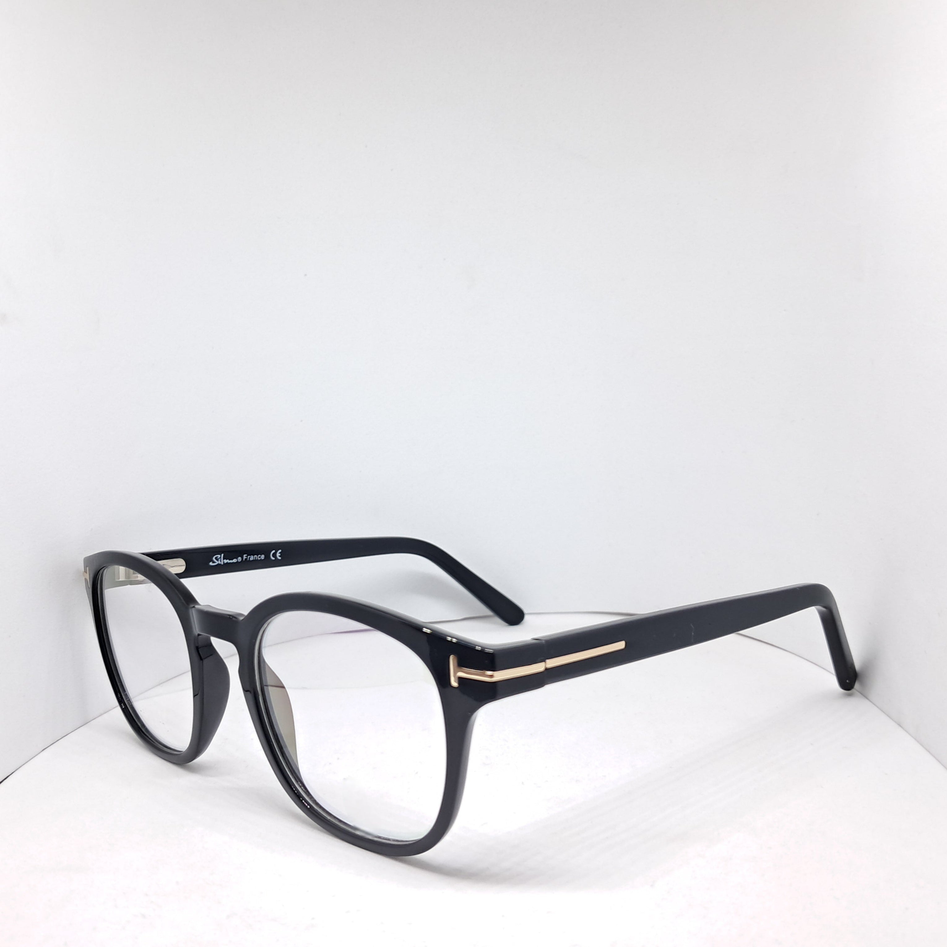 Silmo clip-on round black/gold