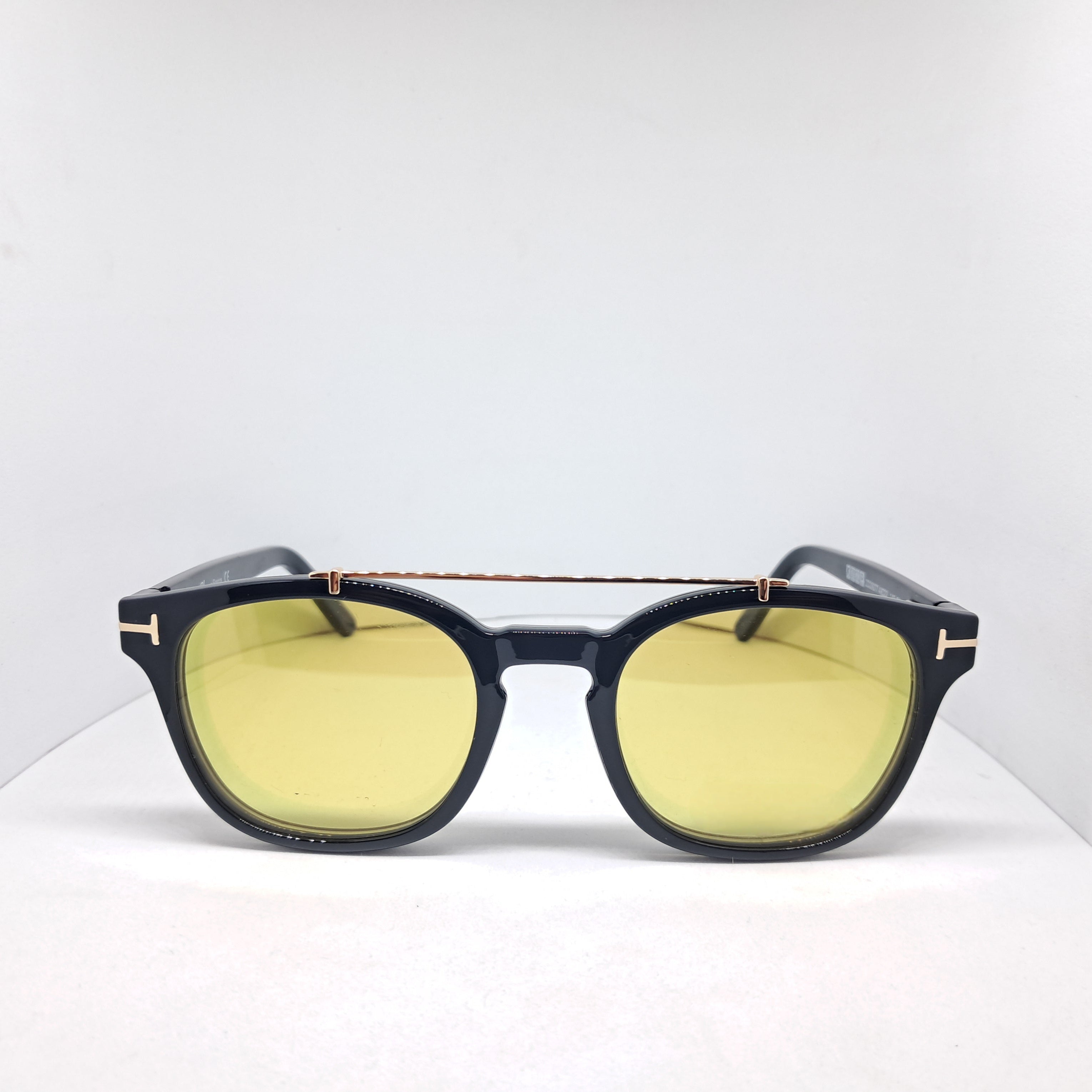 Silmo clip-on round black/gold