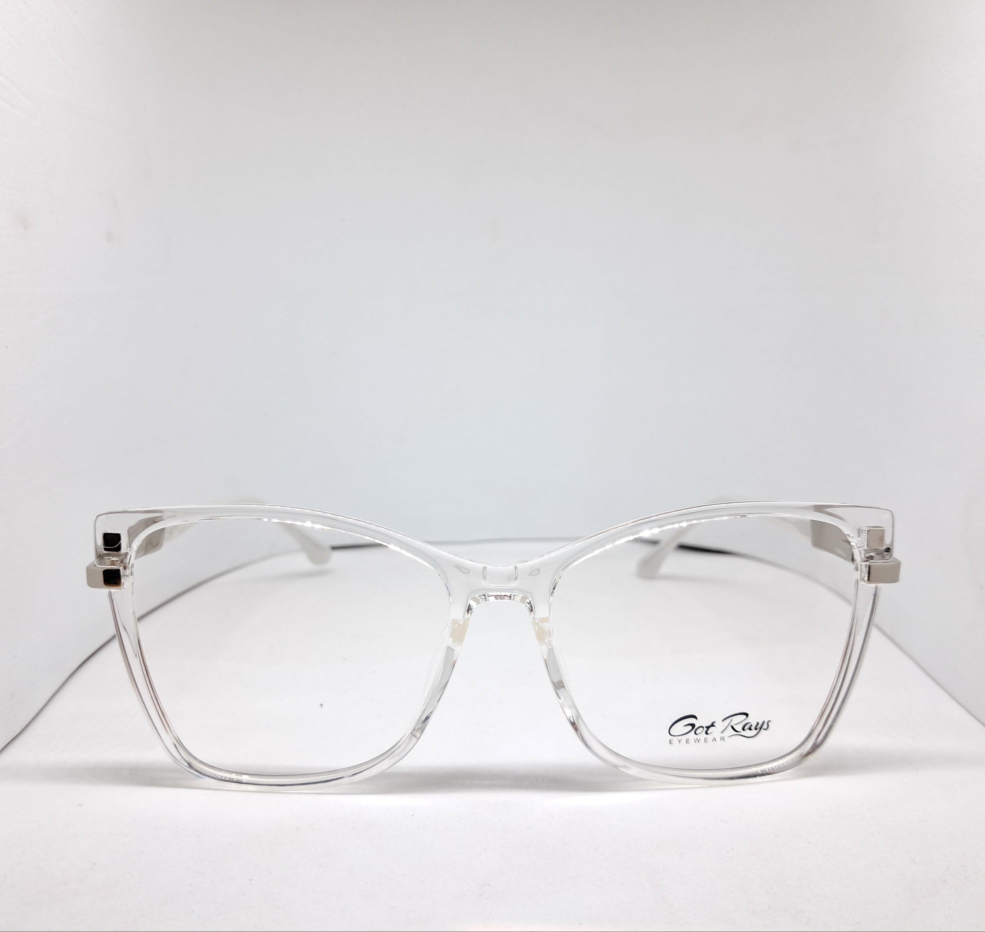 Clip-on transparent cat-eye