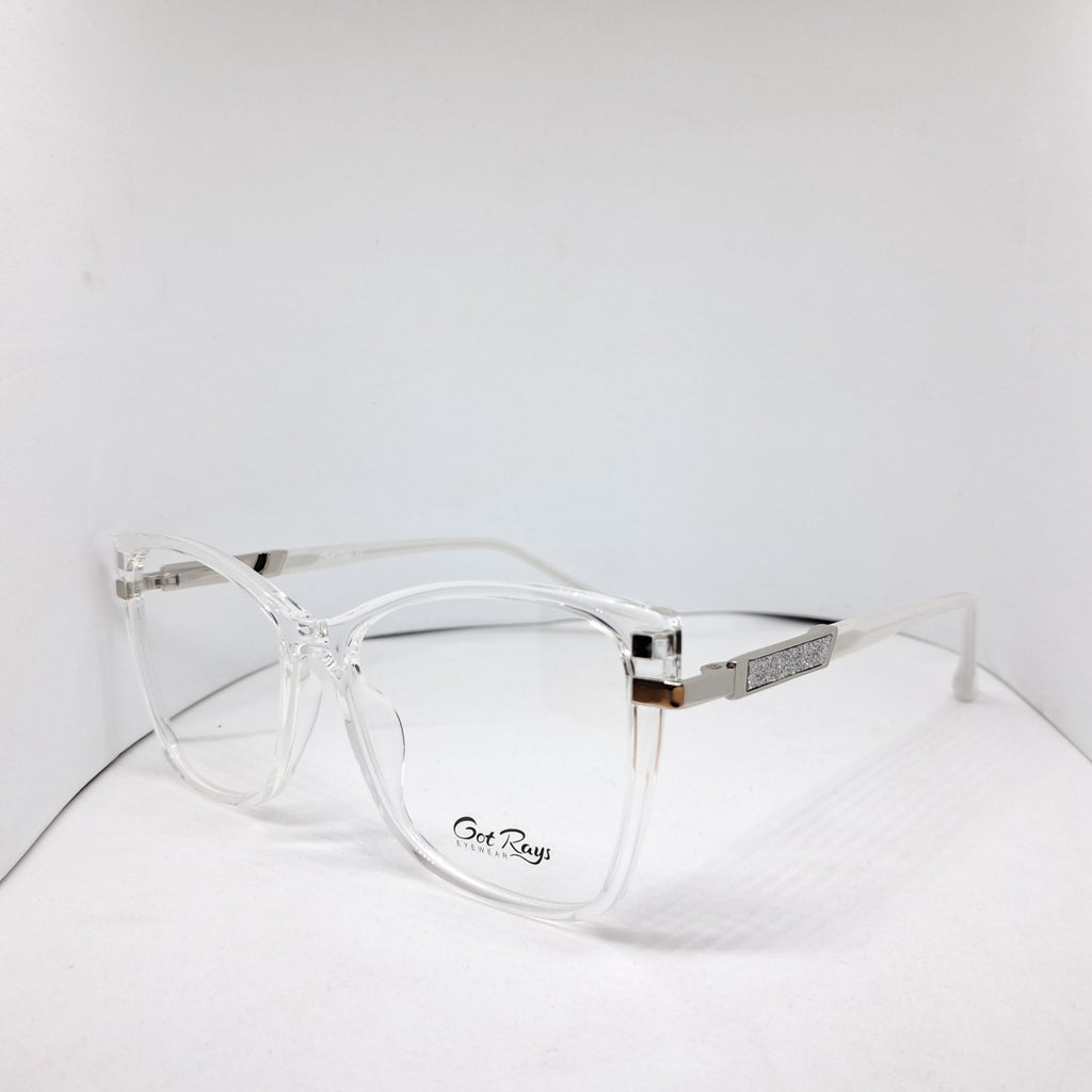 Clip-on transparent cat-eye