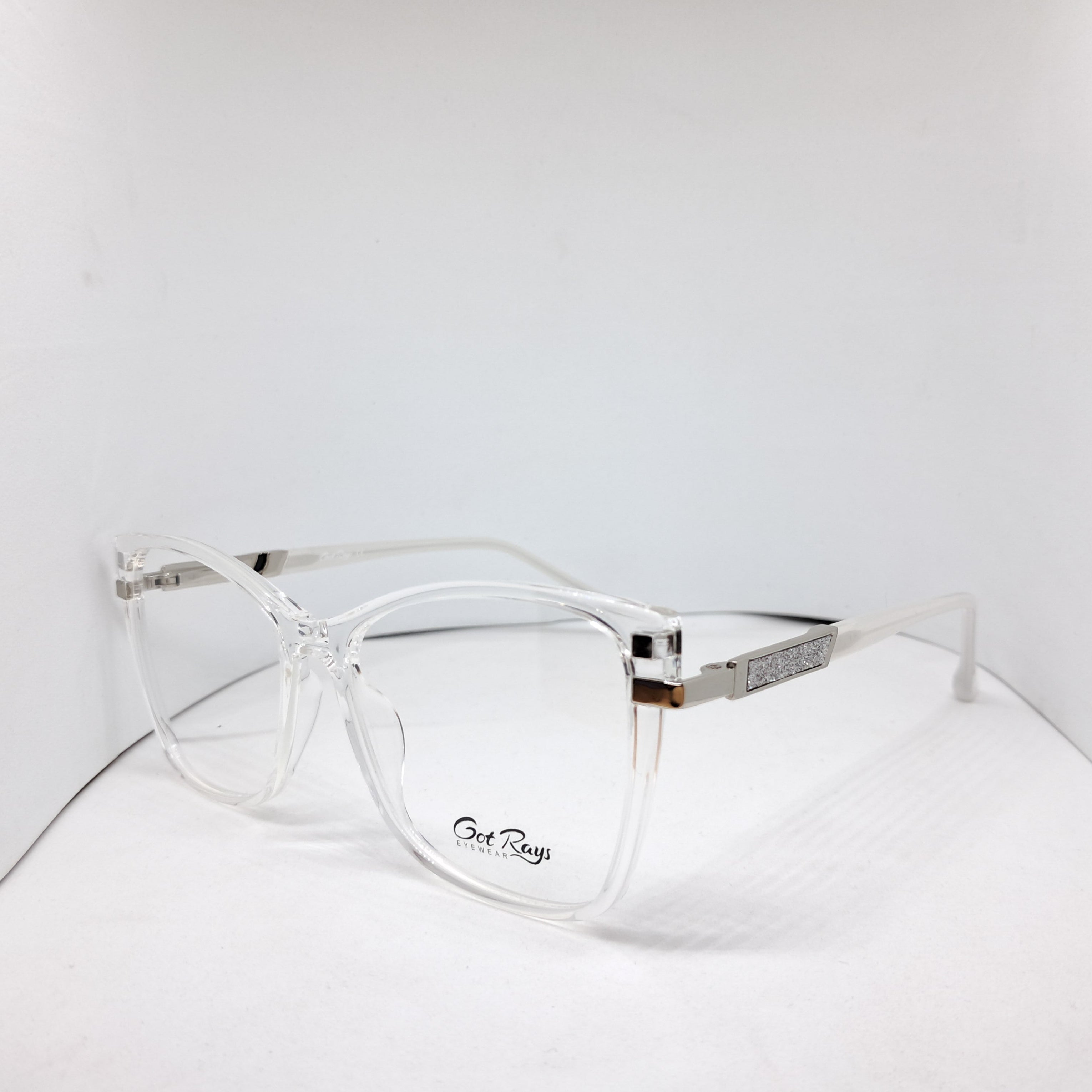 Clip-on transparent cat-eye