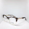 Clip-on animal print cat-eye