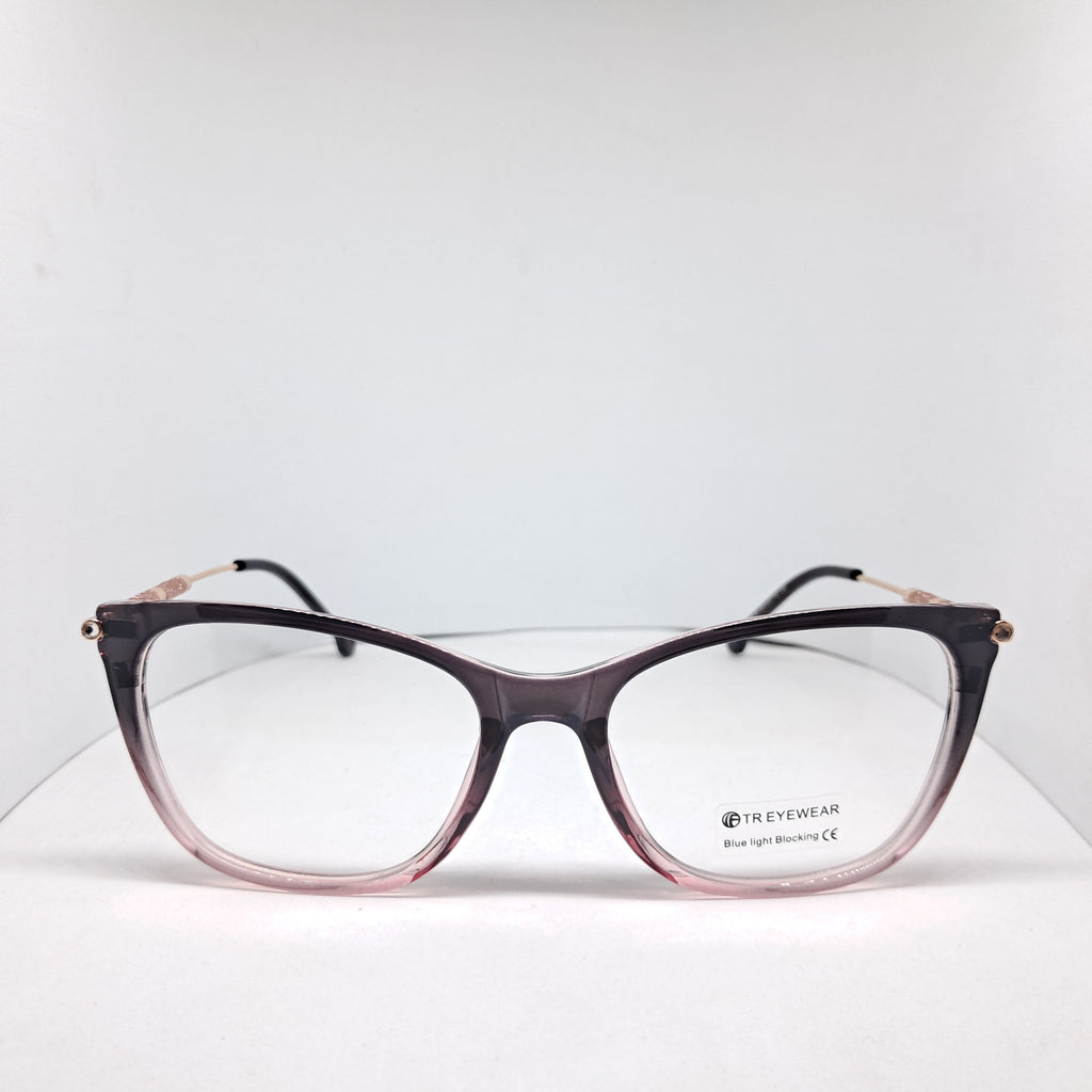 Clip-on cat-eye dark red