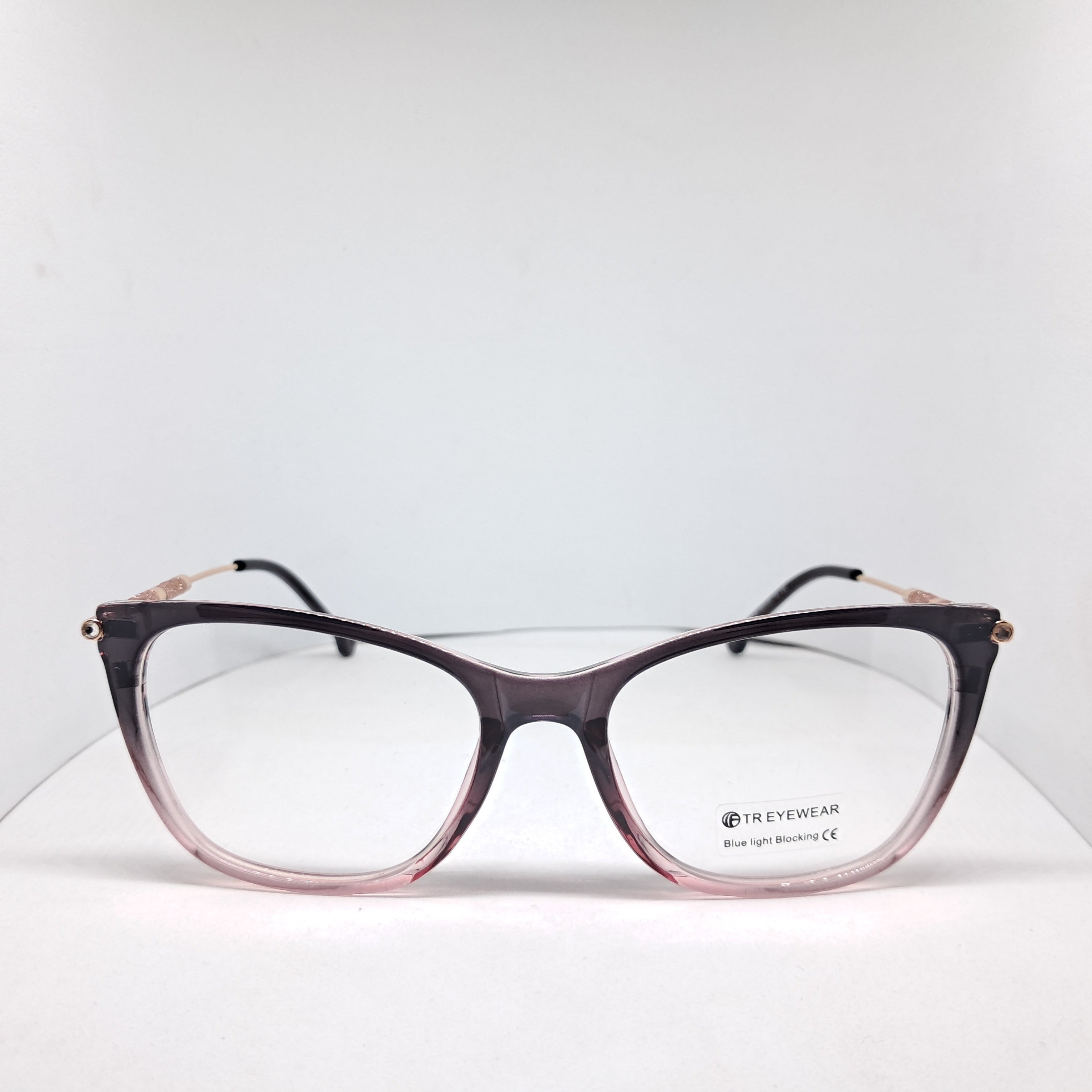Clip-on cat-eye dark red