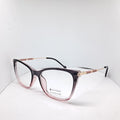 Clip-on cat-eye dark red
