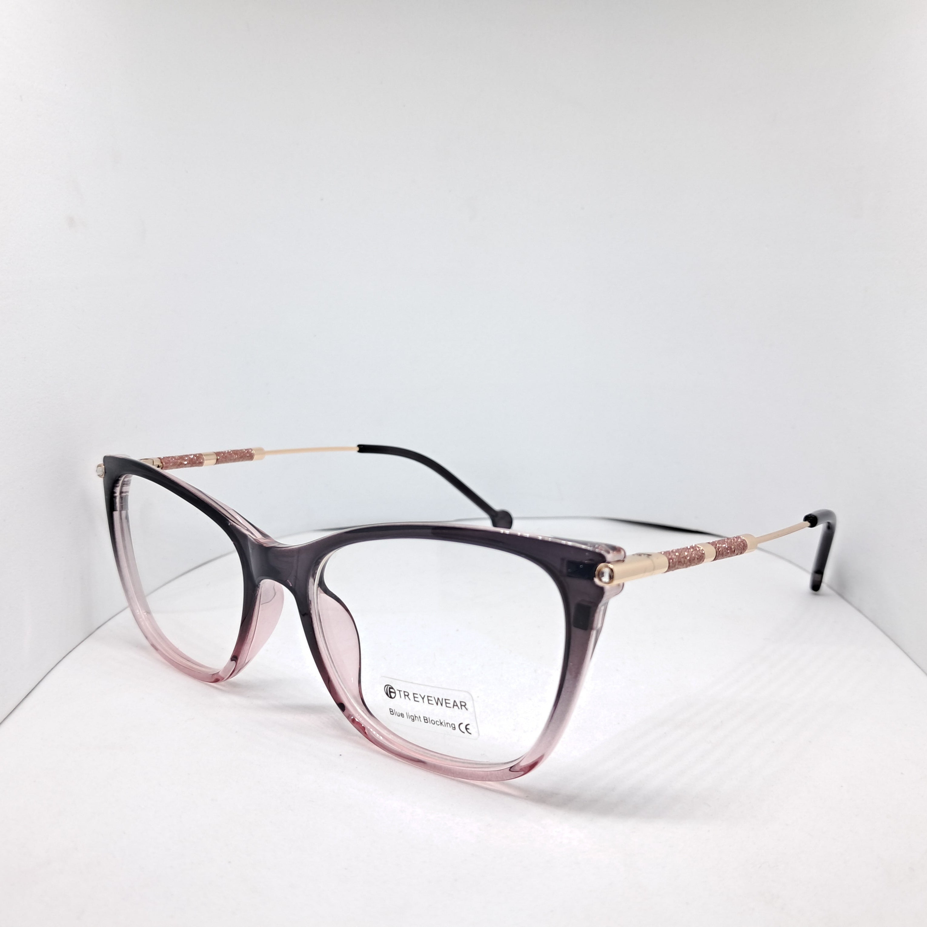 Clip-on cat-eye dark red