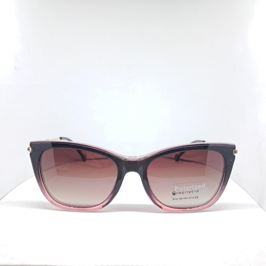Clip-on cat-eye dark red