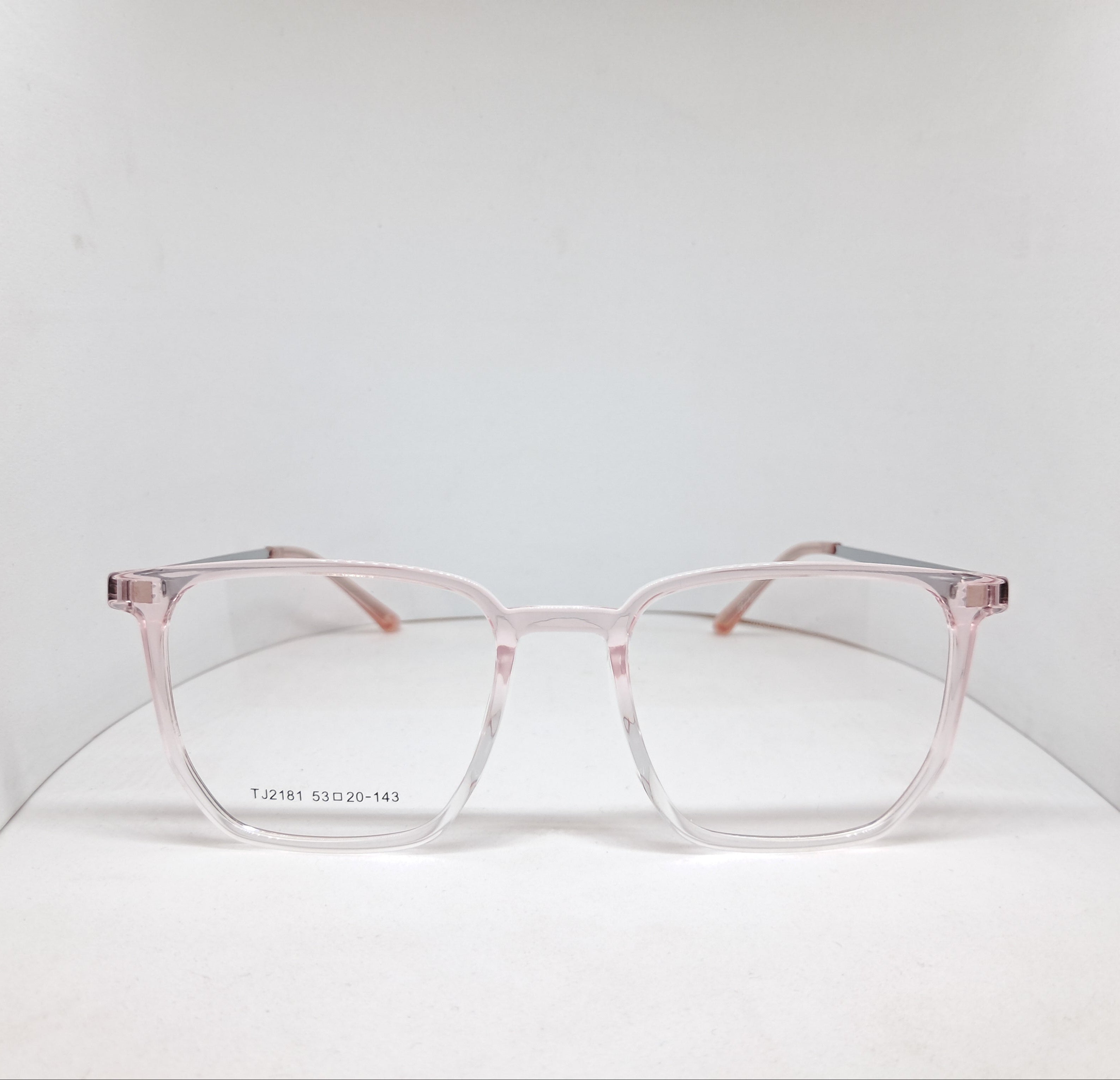Clip-on hexagon transparent pink