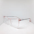 Clip-on hexagon transparent pink