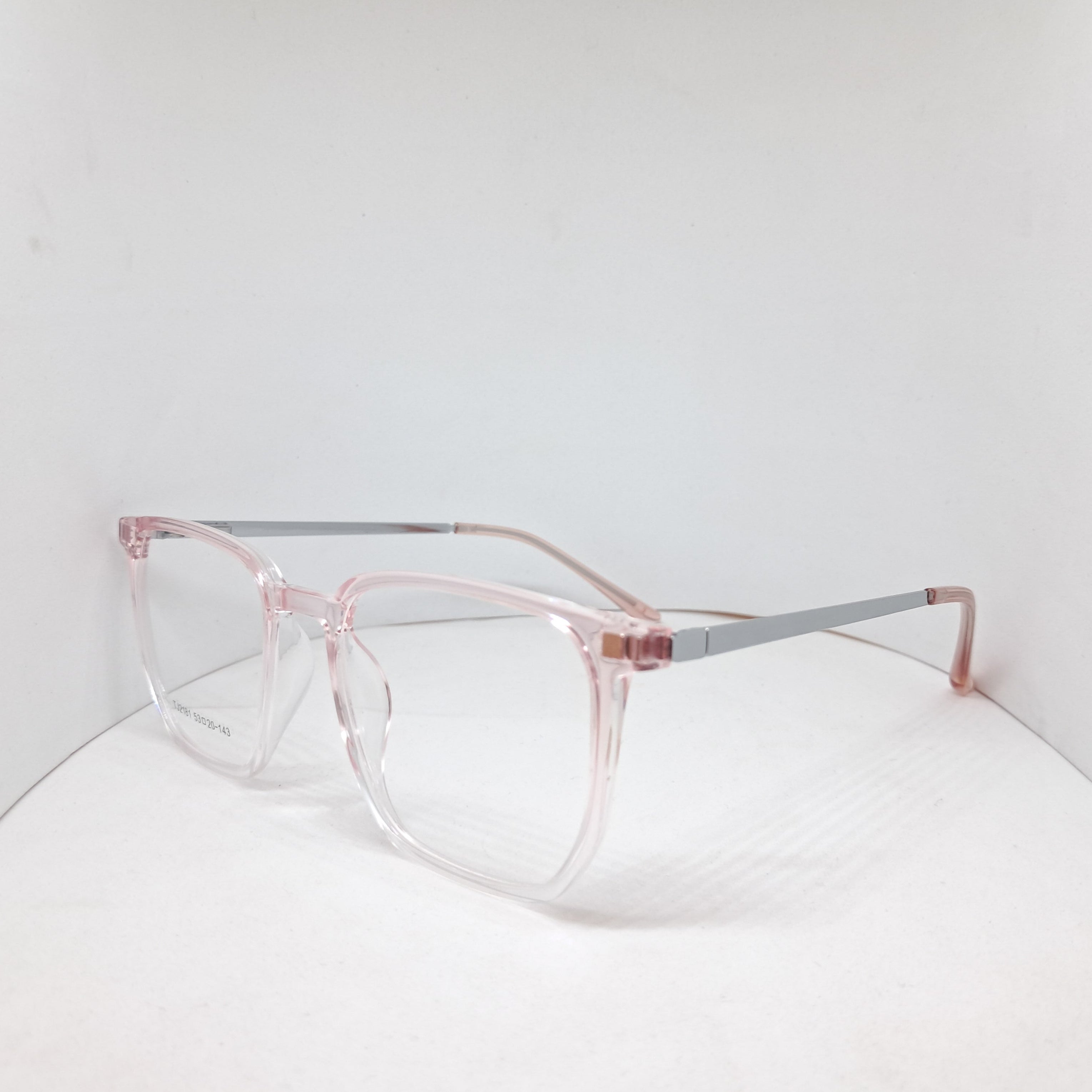 Clip-on hexagon transparent pink