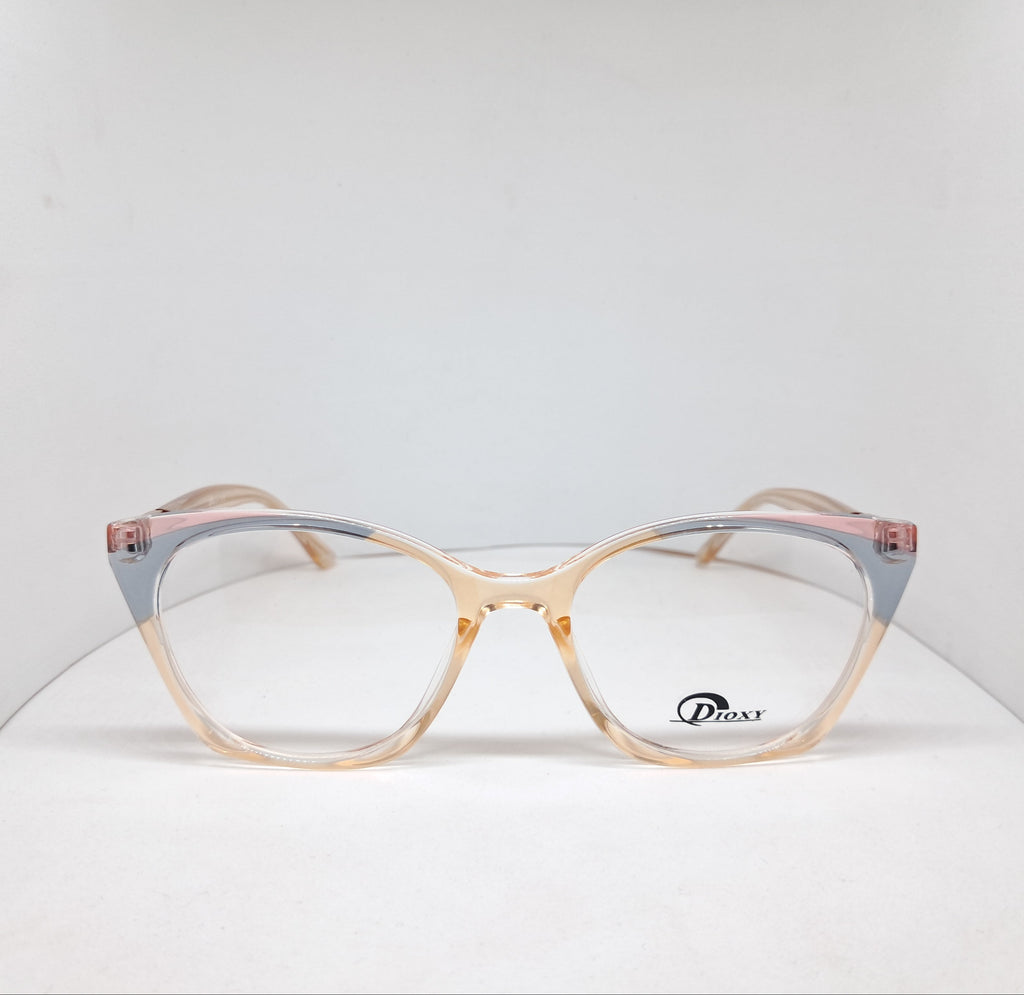 Dioxy cat-eye transparent peach