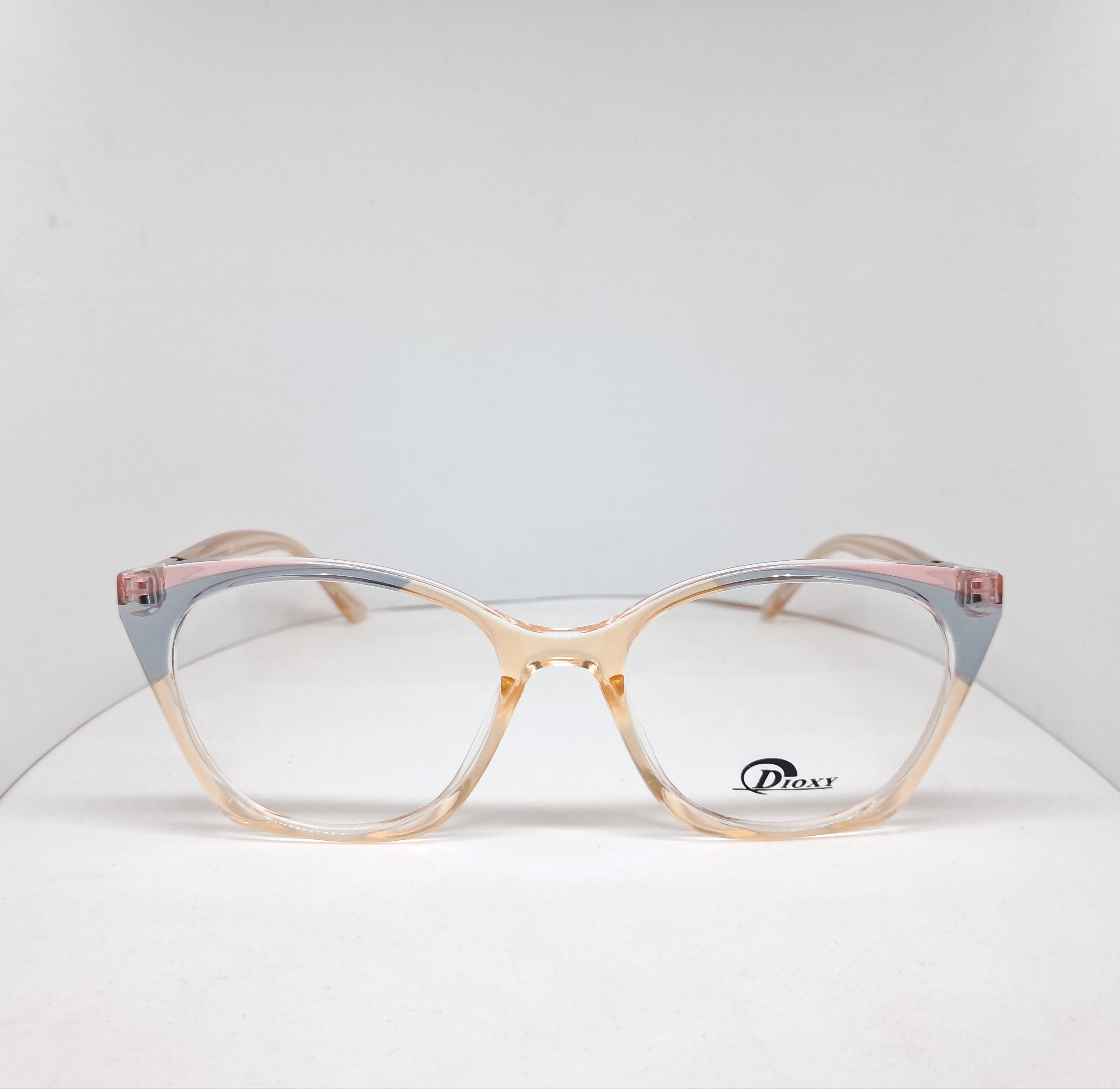 Dioxy cat-eye transparent peach