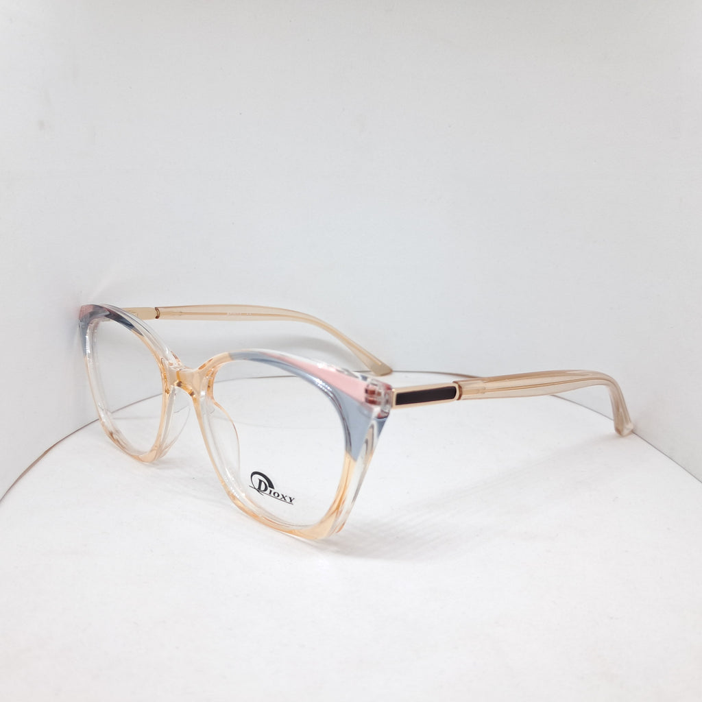 Dioxy cat-eye transparent peach