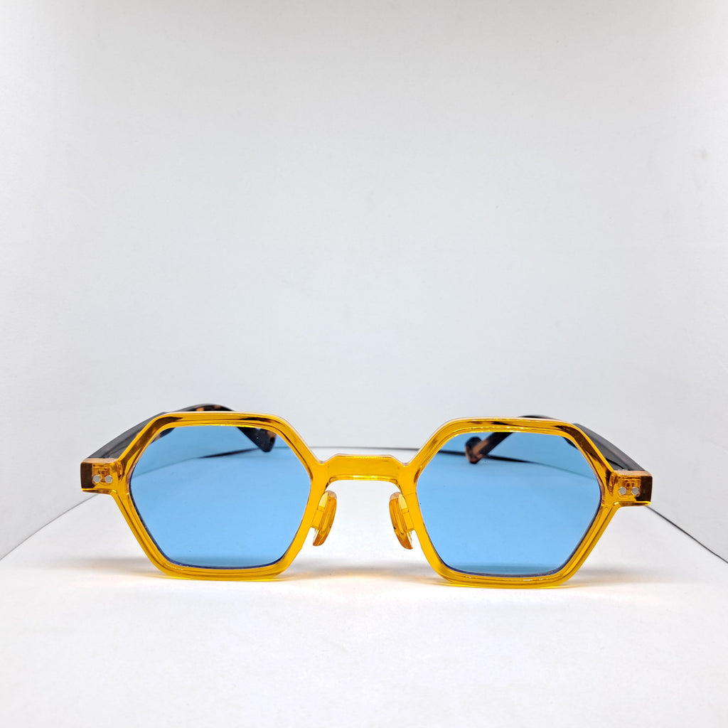 Hexagon orange/blue