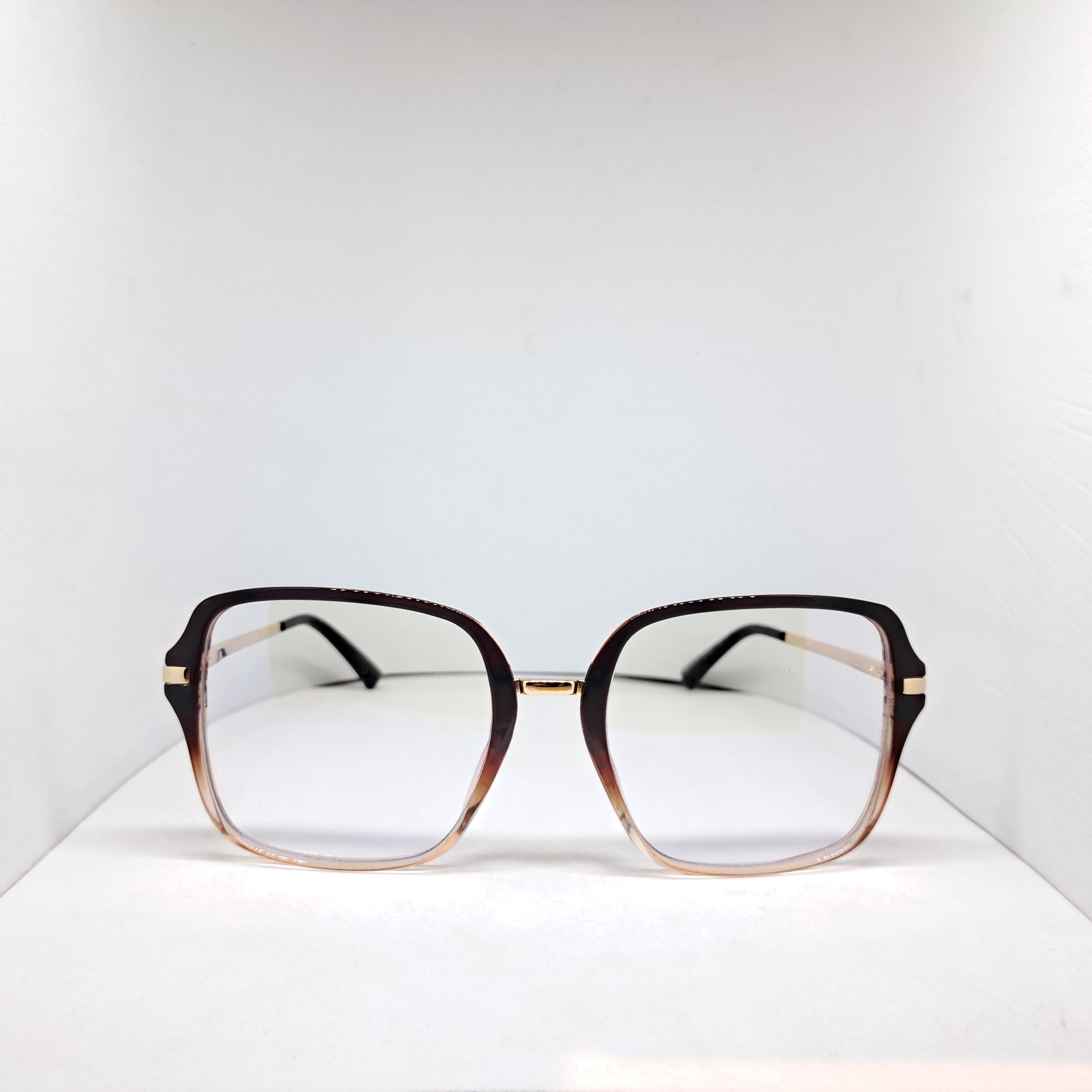 Clip-on square brown en degradé