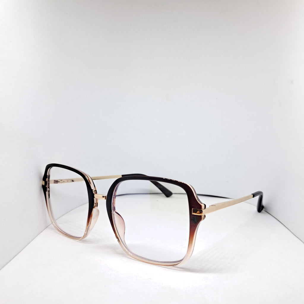 Clip-on square brown en degradé