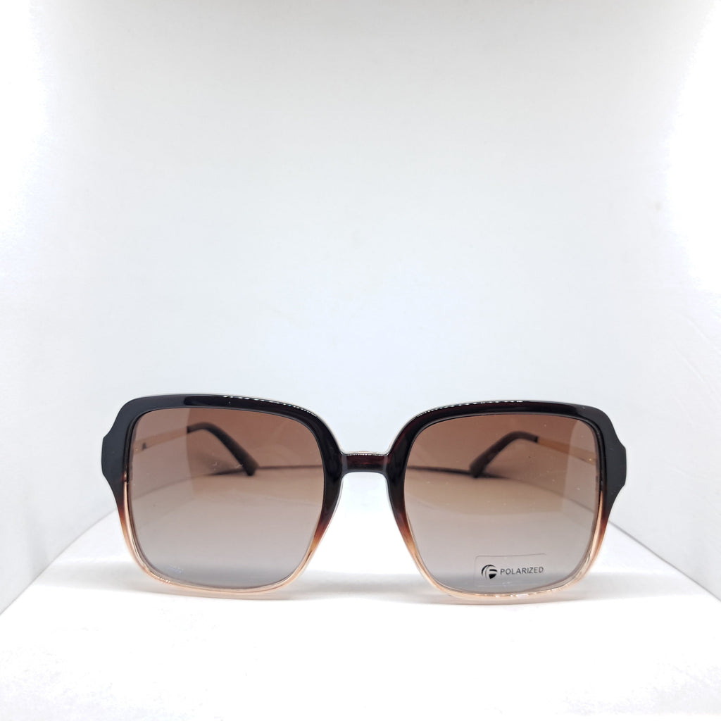 Clip-on square brown en degradé