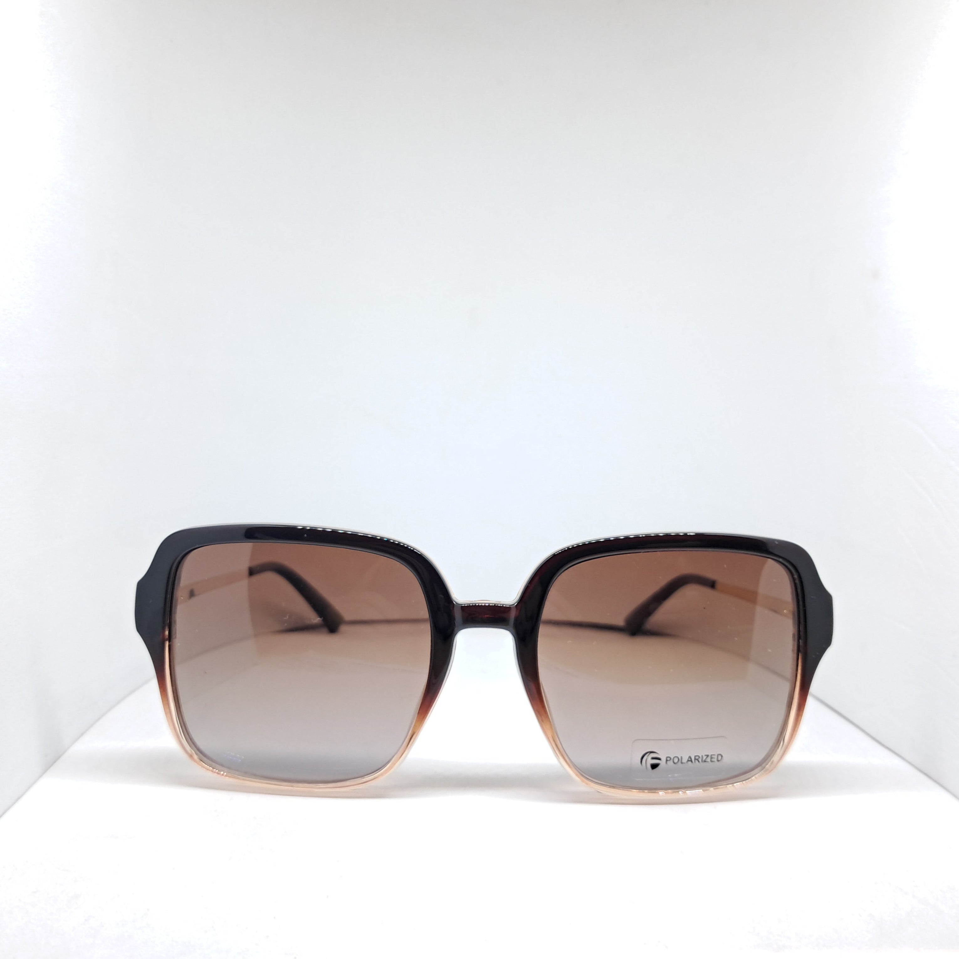 Clip-on square brown en degradé