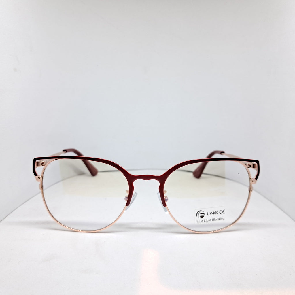Cat-eye metallic gold/red