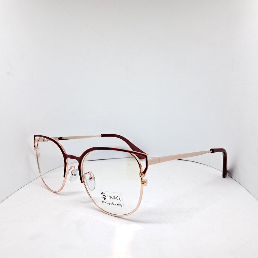 Cat-eye metallic gold/red